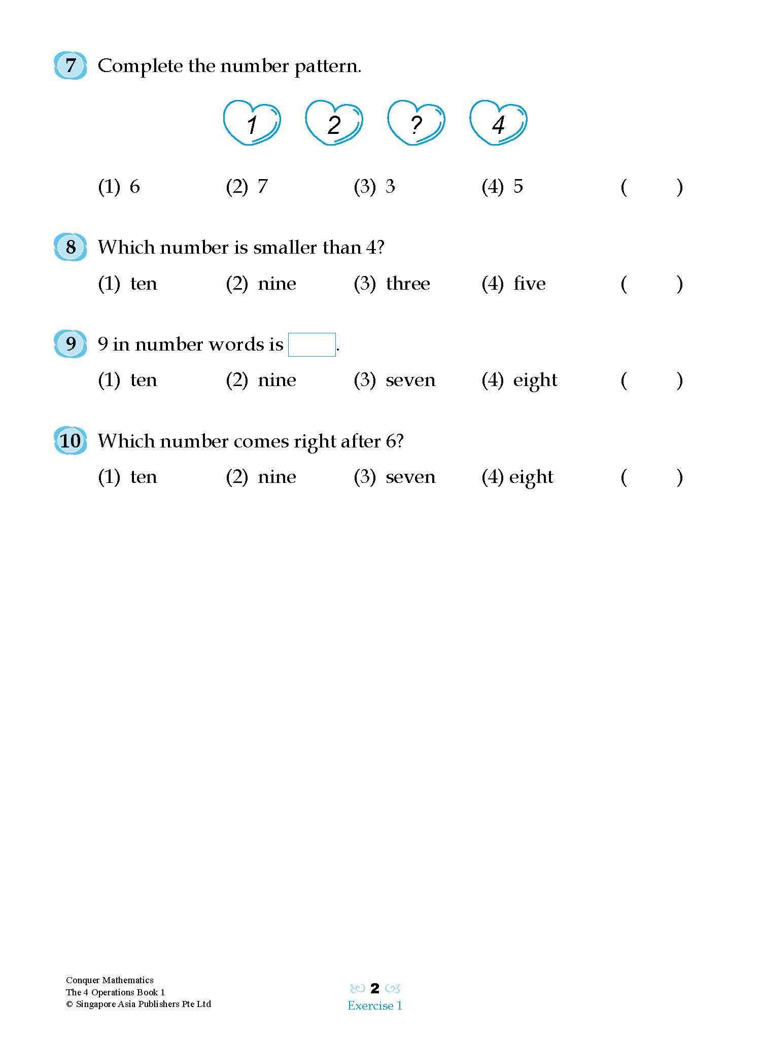 Conquer Mathematics The 4 Operations Workbook 1
