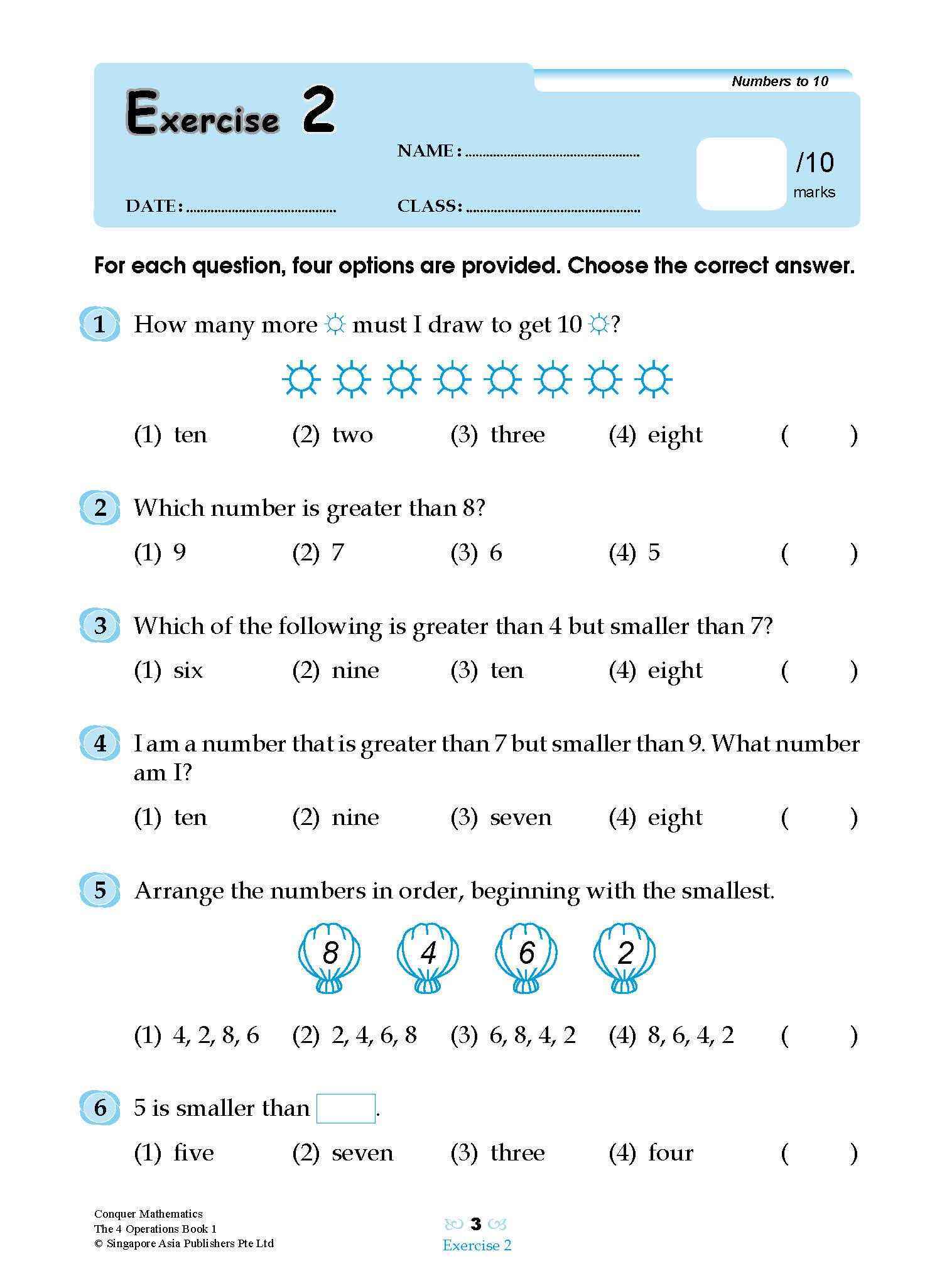 Conquer Mathematics The 4 Operations Workbook 1
