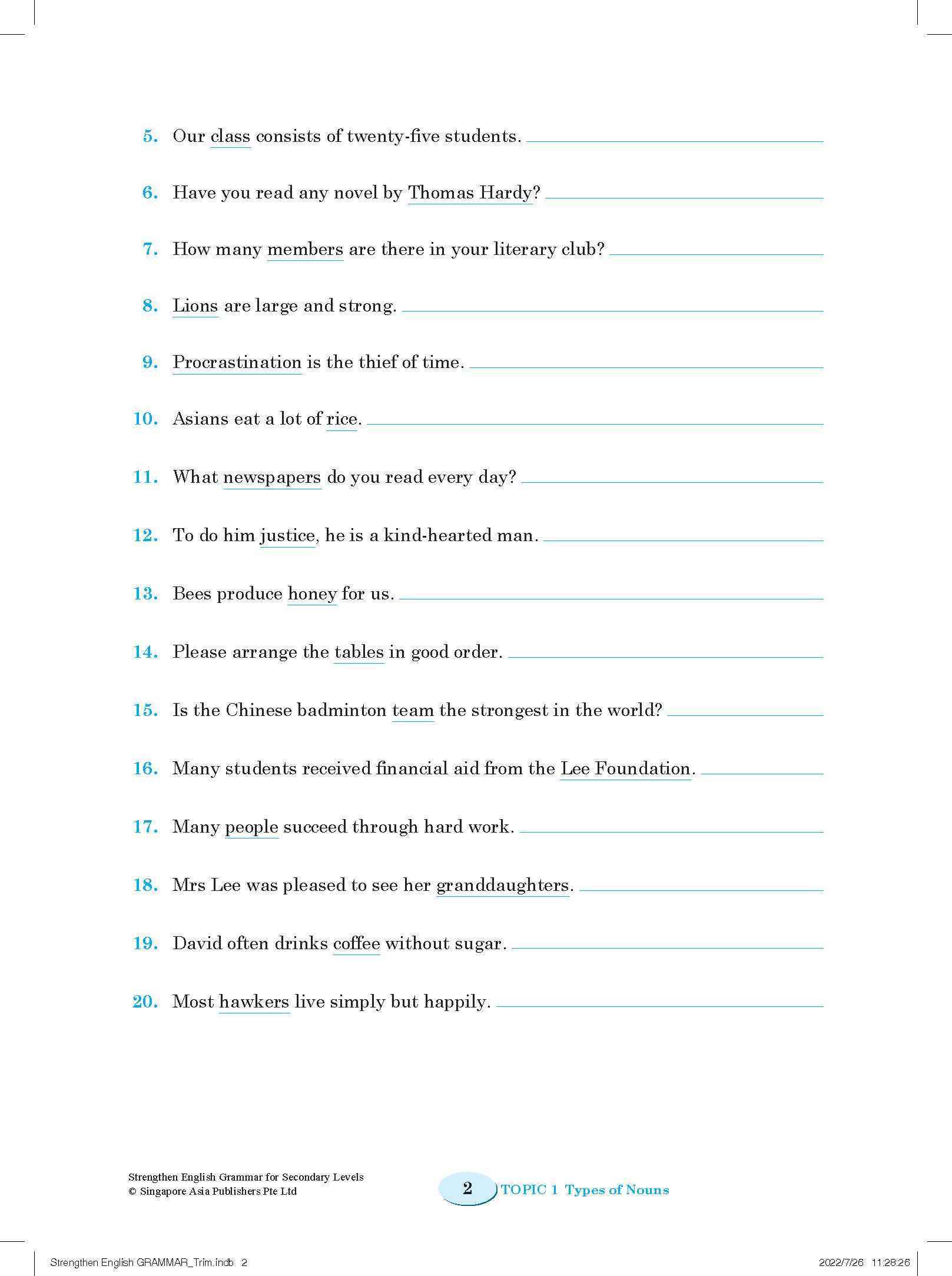 Strengthen English GRAMMAR FOR SECONDARY LEVELS