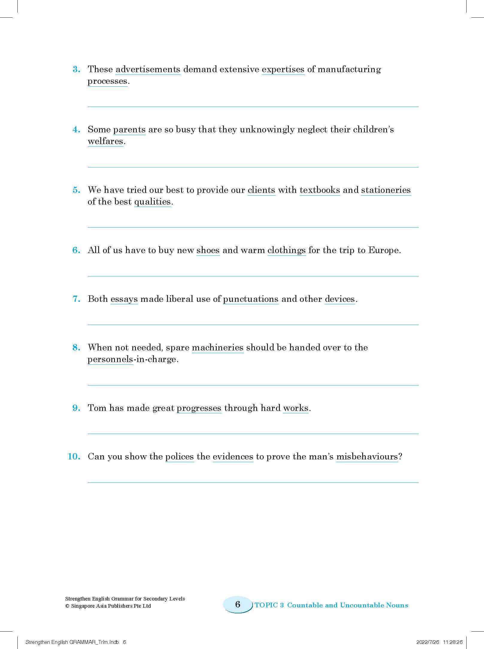 Strengthen English GRAMMAR FOR SECONDARY LEVELS