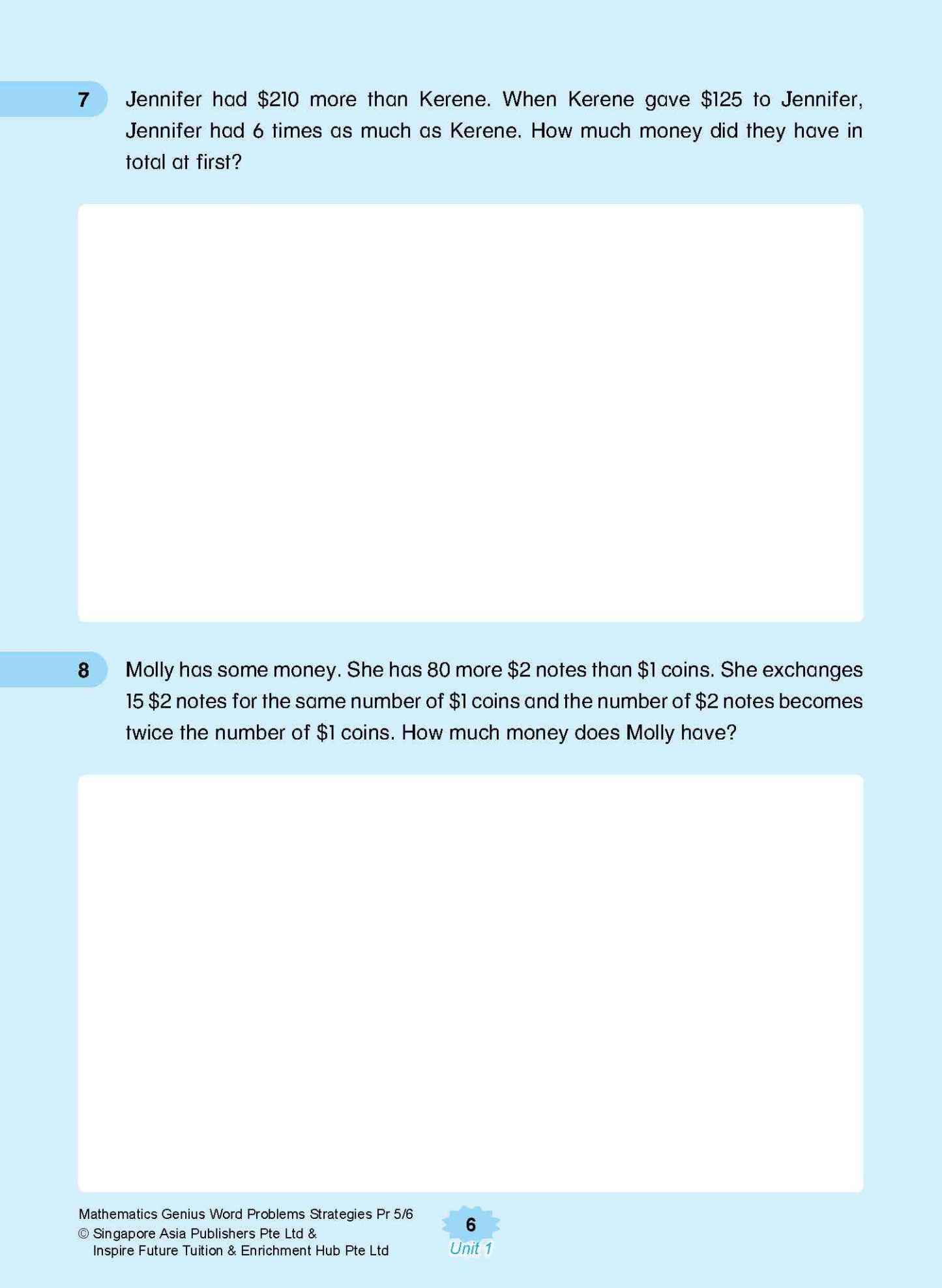 MATHEMATICS GENIUS WORD PROBLEMS STRATEGIES PRIMARY 5/6