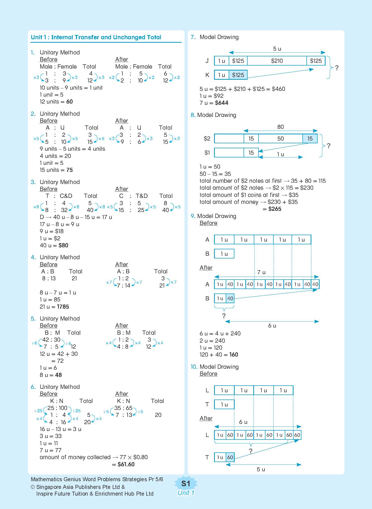 MATHEMATICS GENIUS WORD PROBLEMS STRATEGIES PRIMARY 5/6