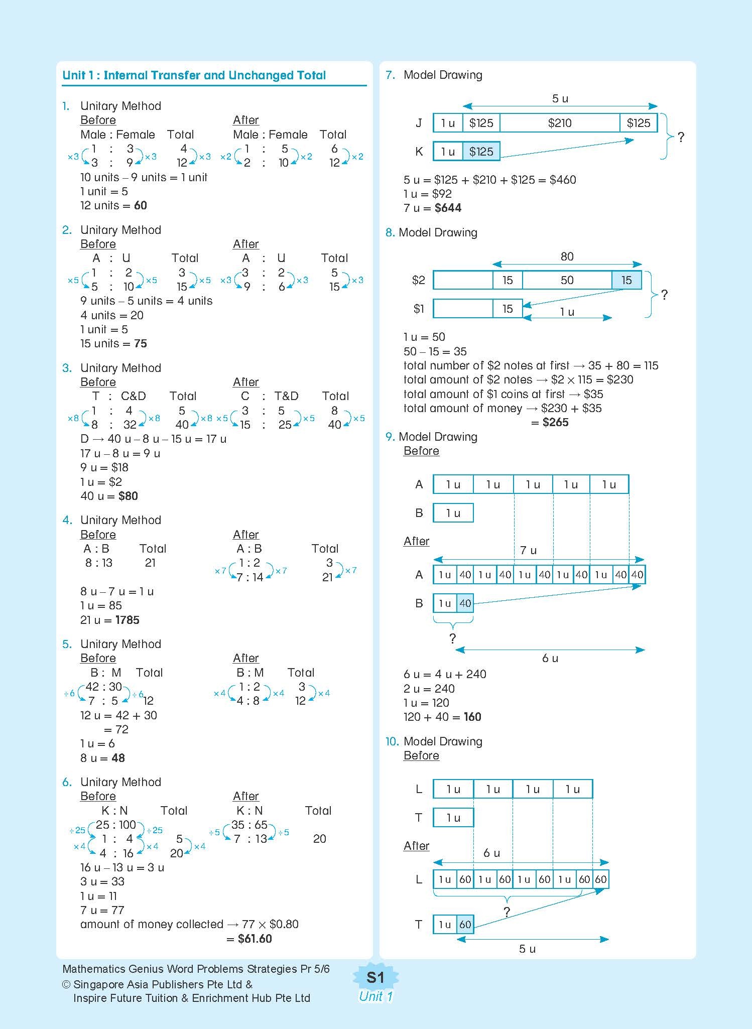 MATHEMATICS GENIUS WORD PROBLEMS STRATEGIES PRIMARY 5/6