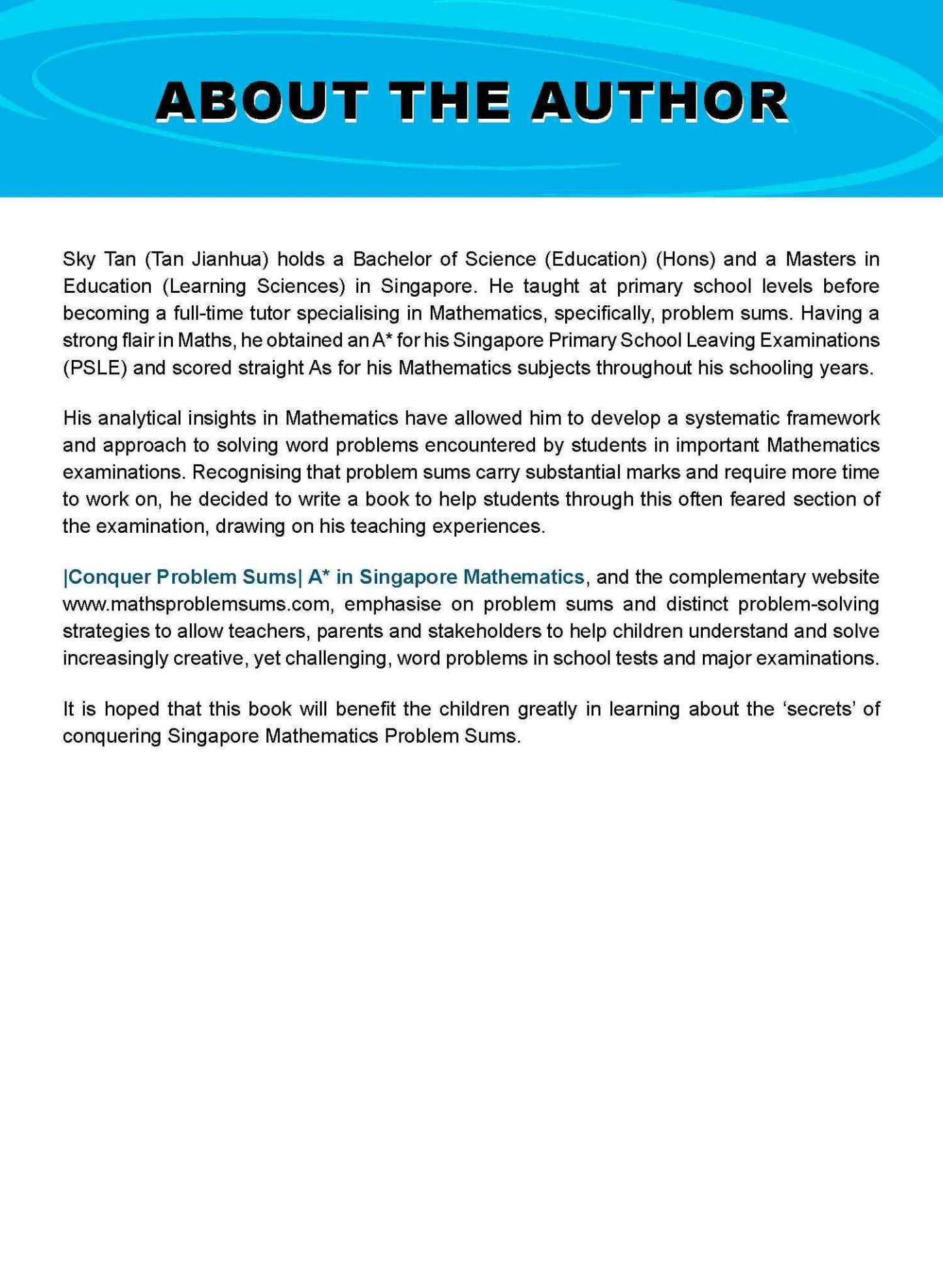 Conquer PROBLEM SUMS A* IN SINGAPORE MATHEMATICS LEVEL 4