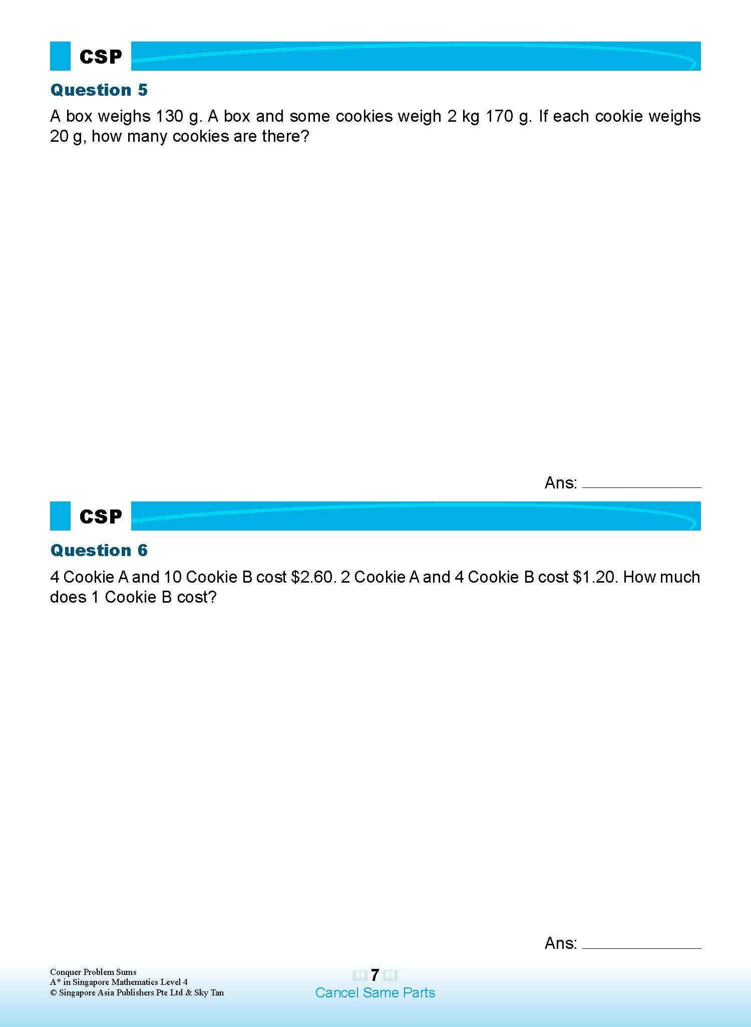 Conquer PROBLEM SUMS A* IN SINGAPORE MATHEMATICS LEVEL 4