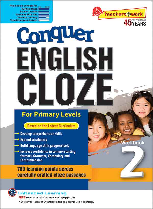 Conquer ENGLISH CLOZE For Primary Levels Workbook 2