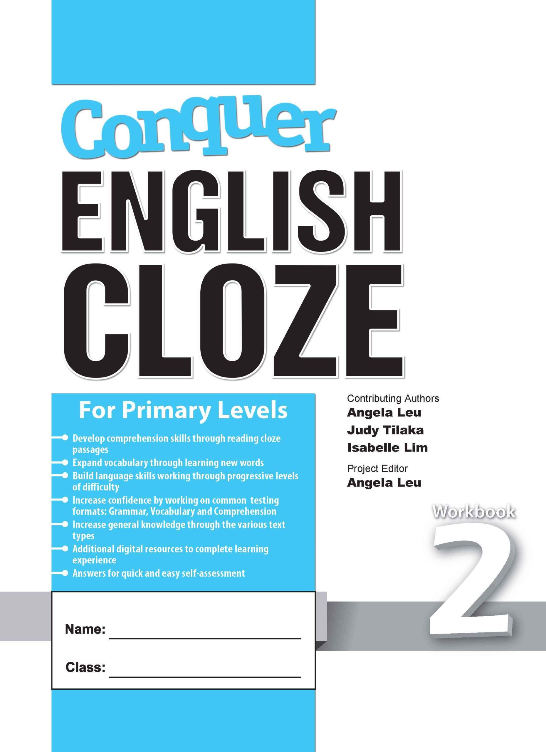 Conquer ENGLISH CLOZE For Primary Levels Workbook 2