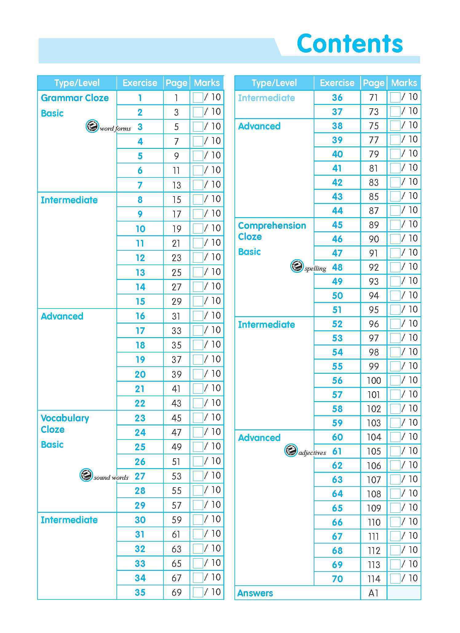 Conquer ENGLISH CLOZE For Primary Levels Workbook 2