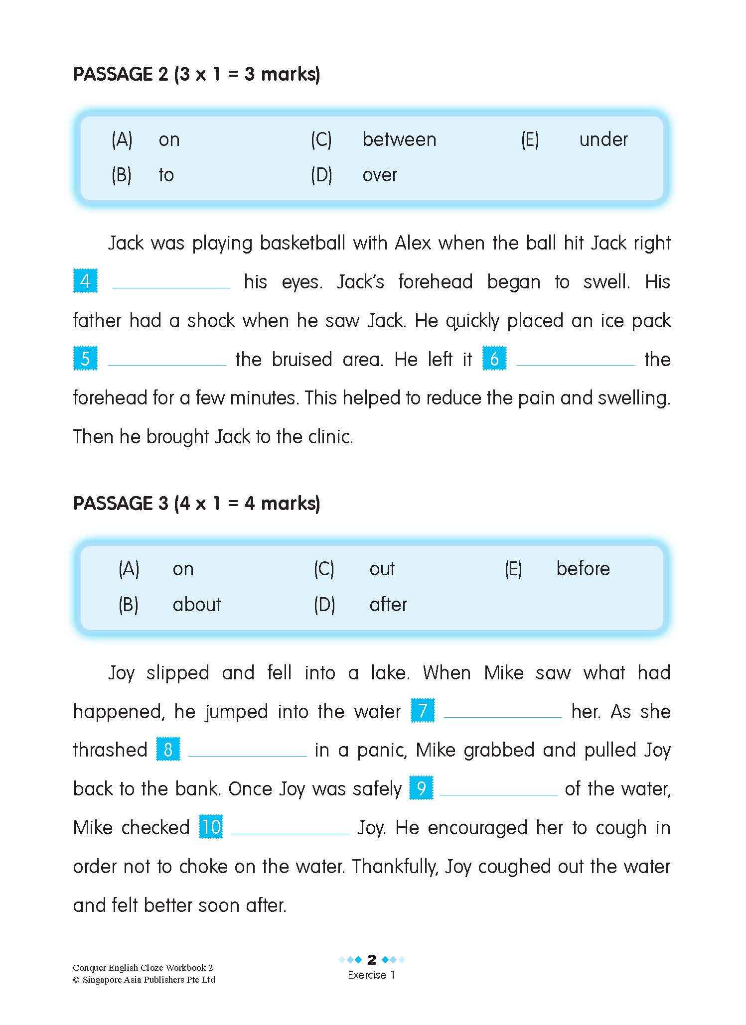Conquer ENGLISH CLOZE For Primary Levels Workbook 2