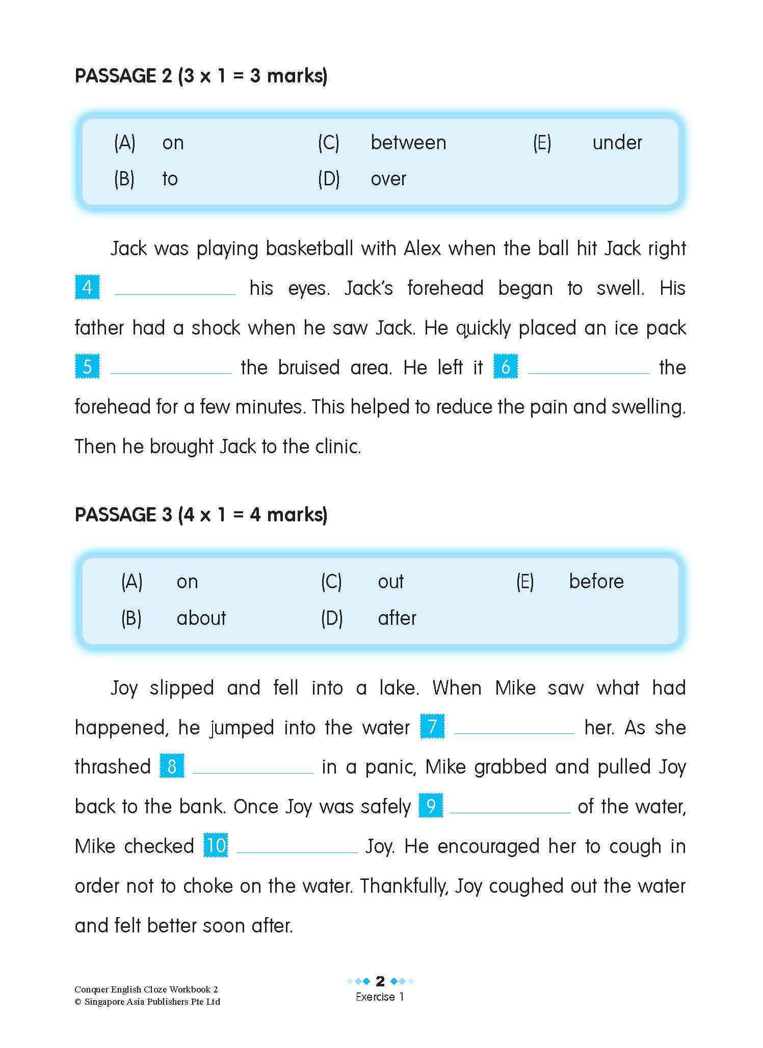 Conquer ENGLISH CLOZE For Primary Levels Workbook 2