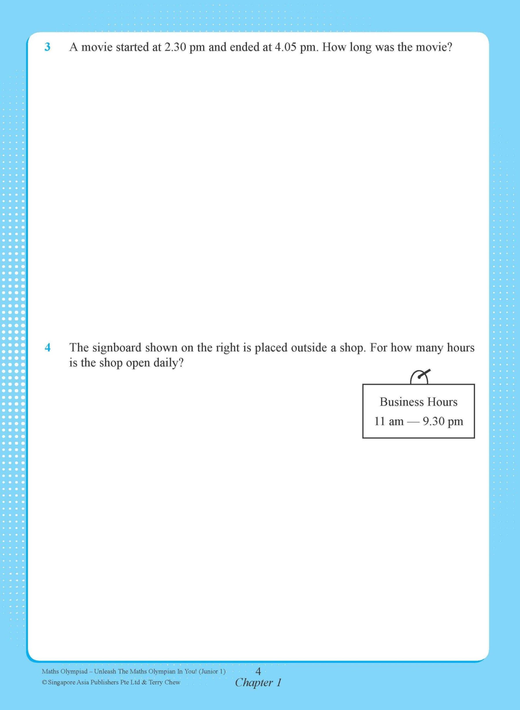 Maths Olympiad Junior 1