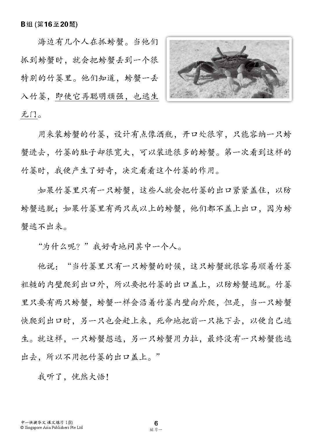 新编中一下学期适用快捷华文课文练习 / Topical Lesson Exercises For Secondary 1(B) [Express Chinese]