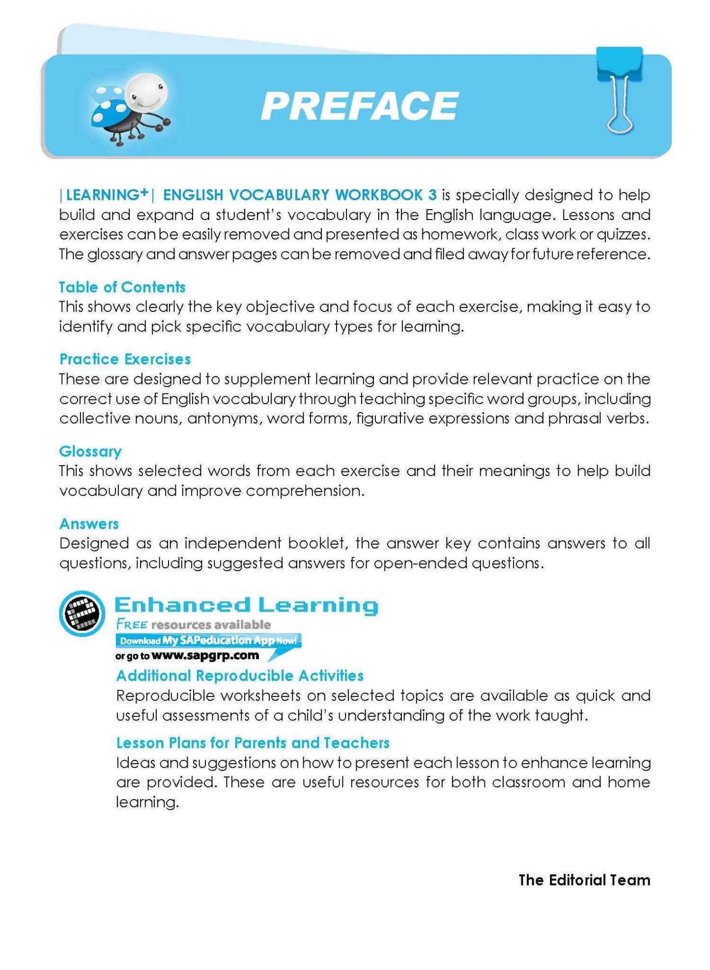 LEARNING+ ENGLISH VOCABULARY Workbook 3