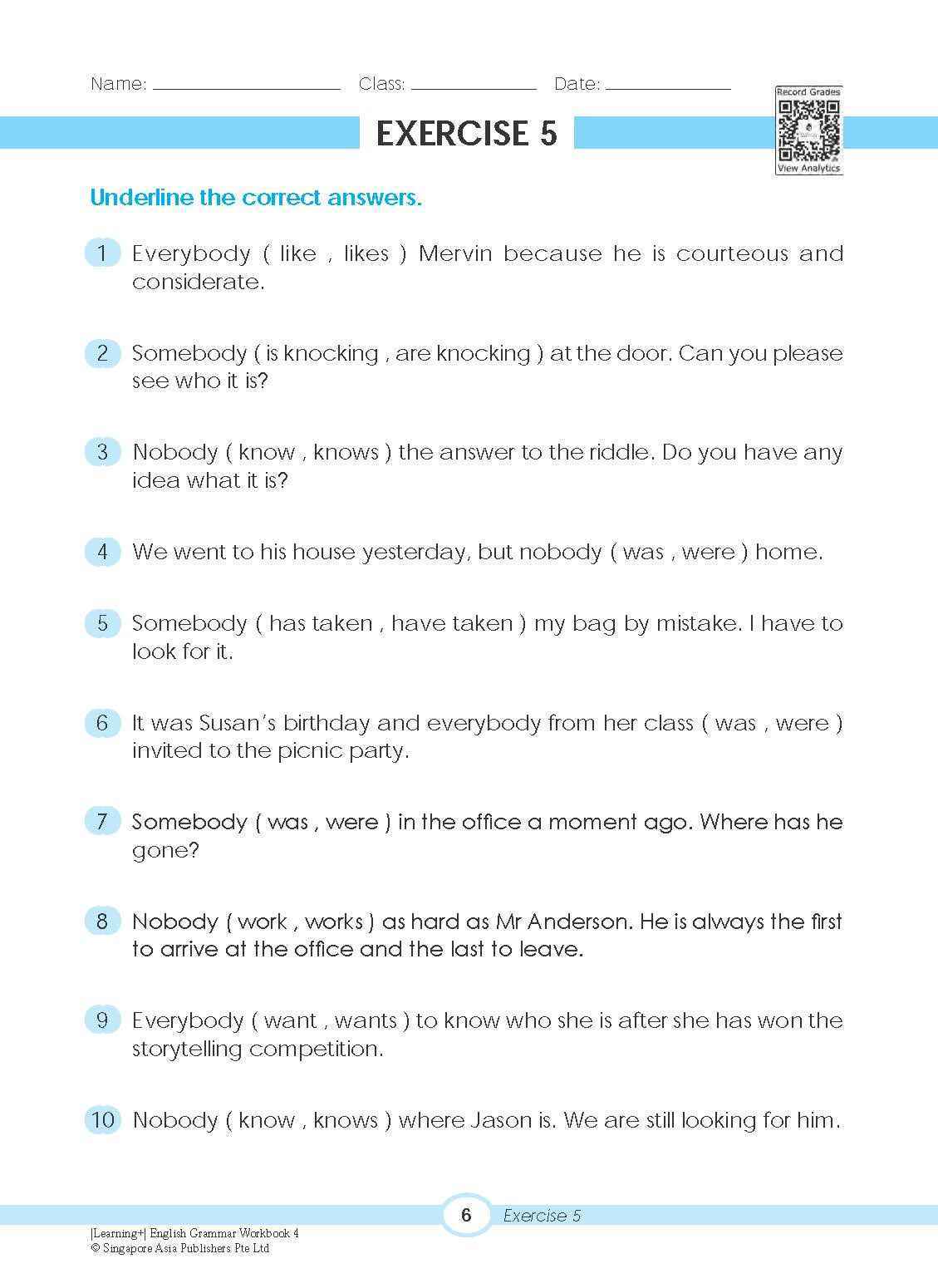 LEARNING+ ENGLISH GRAMMAR Workbook 4