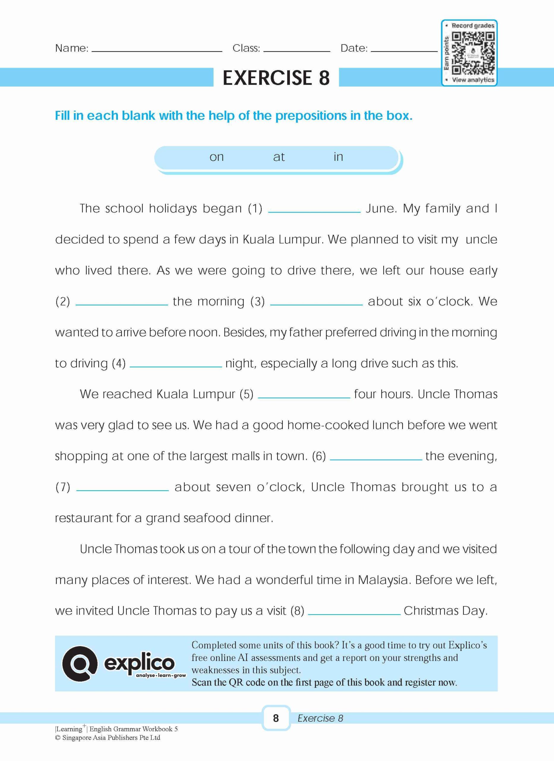 LEARNING+ ENGLISH GRAMMAR Workbook 5