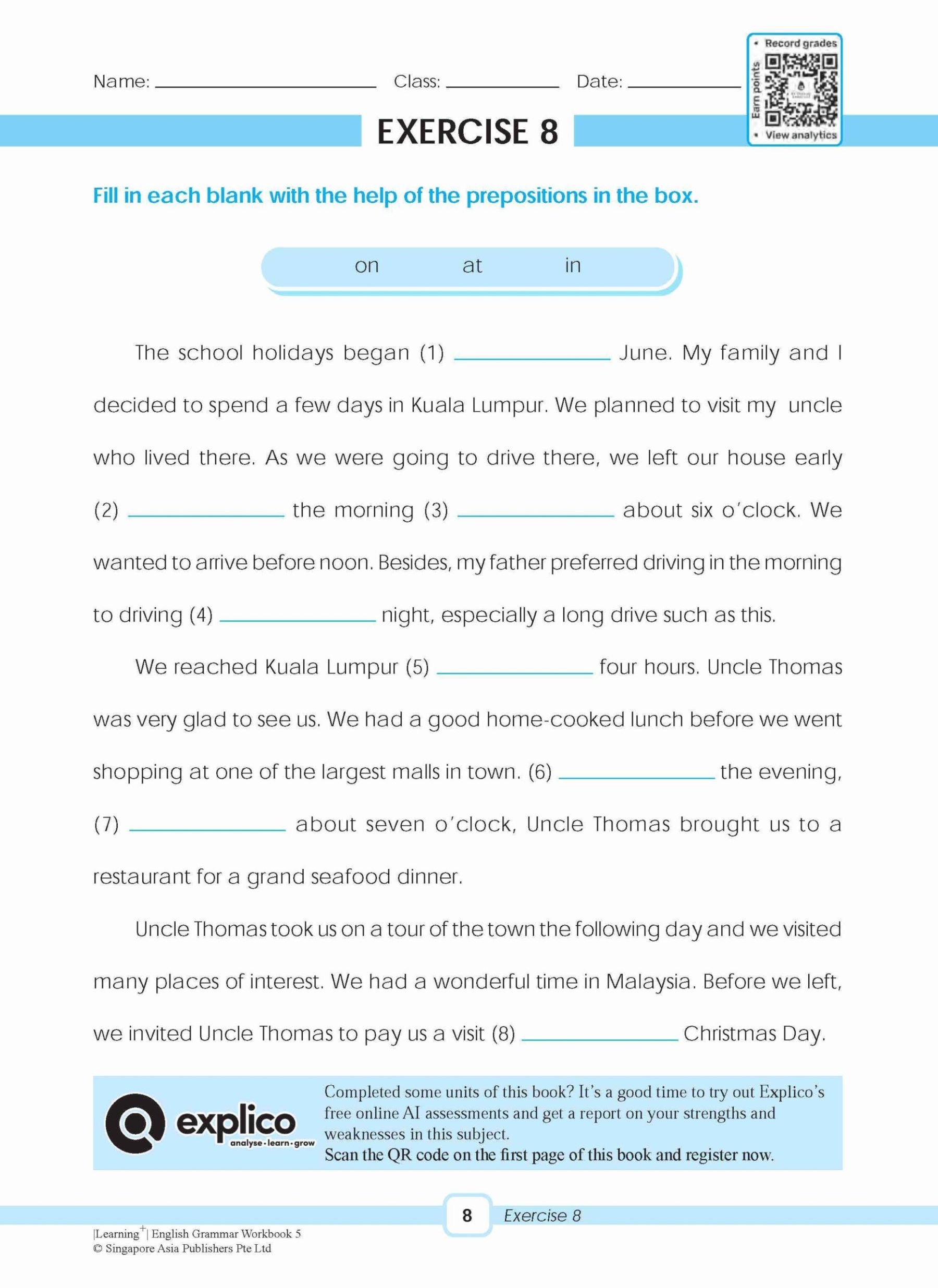 LEARNING+ ENGLISH GRAMMAR Workbook 5