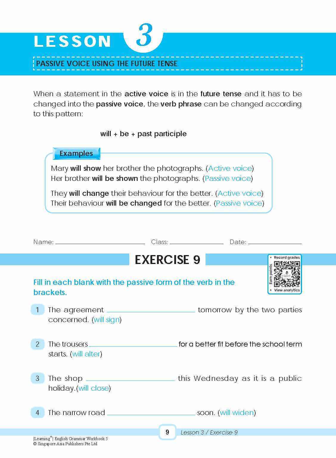 LEARNING+ ENGLISH GRAMMAR Workbook 5