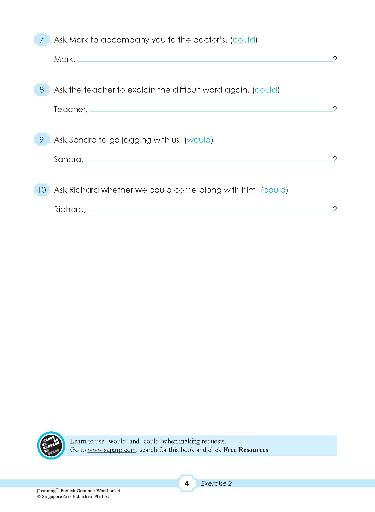 LEARNING+ ENGLISH GRAMMAR Workbook 6