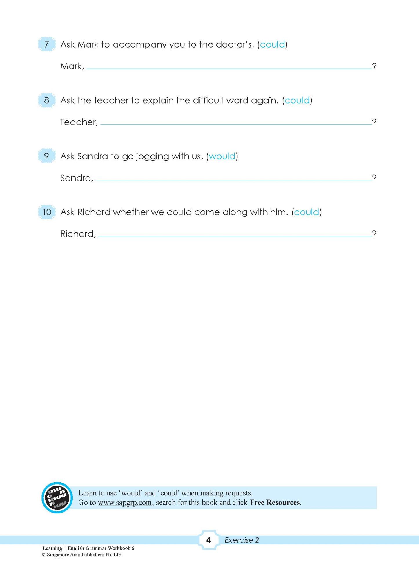 LEARNING+ ENGLISH GRAMMAR Workbook 6