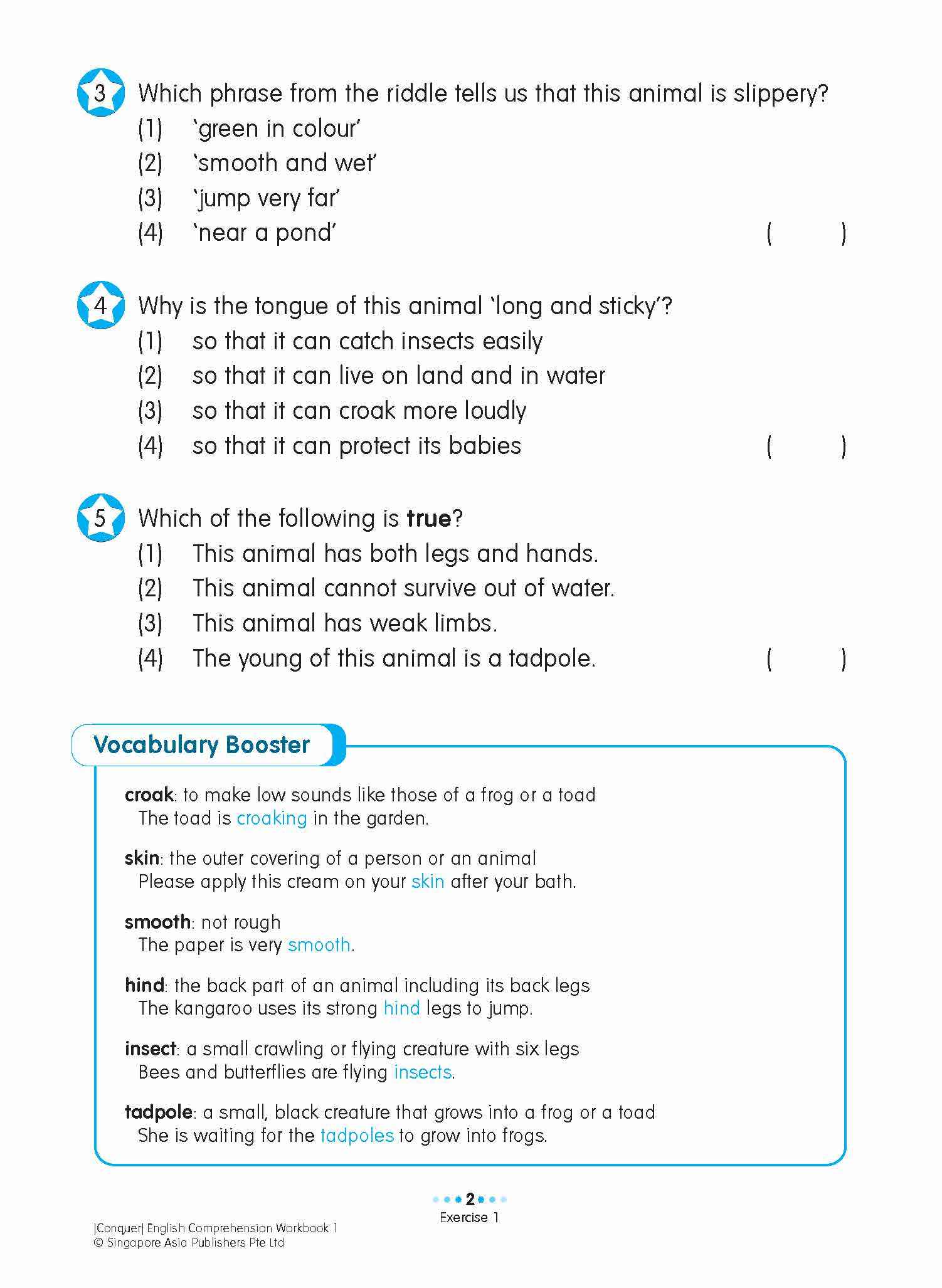 Conquer English Comprehension Workbook 1