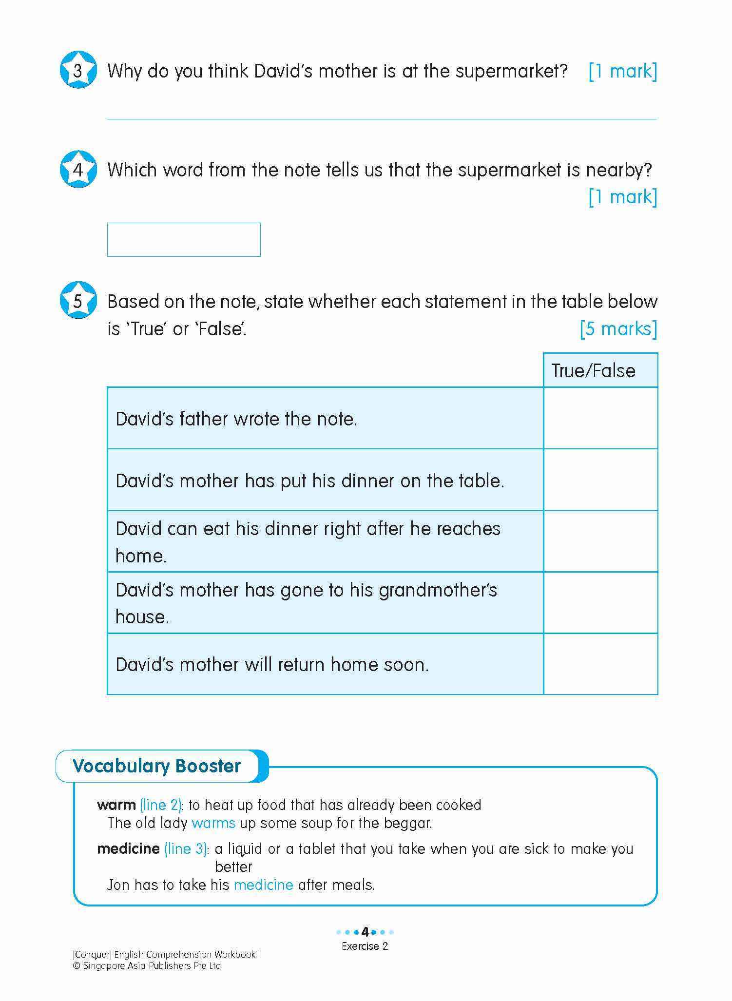 Conquer English Comprehension Workbook 1