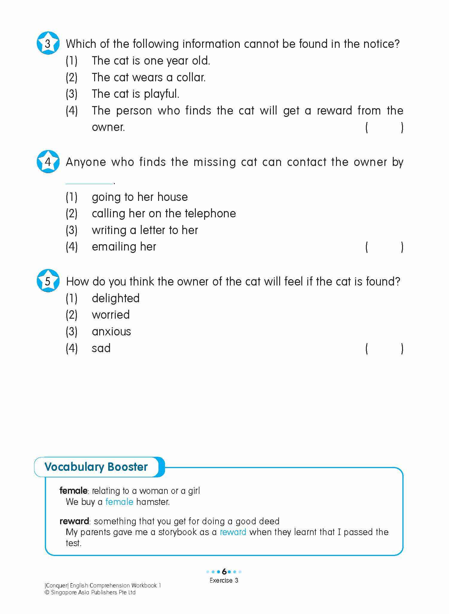 Conquer English Comprehension Workbook 1