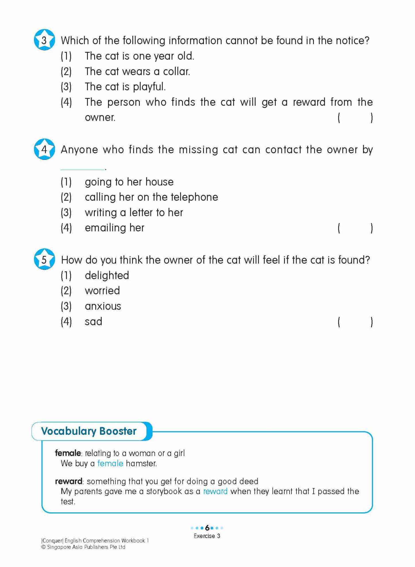 Conquer English Comprehension Workbook 1