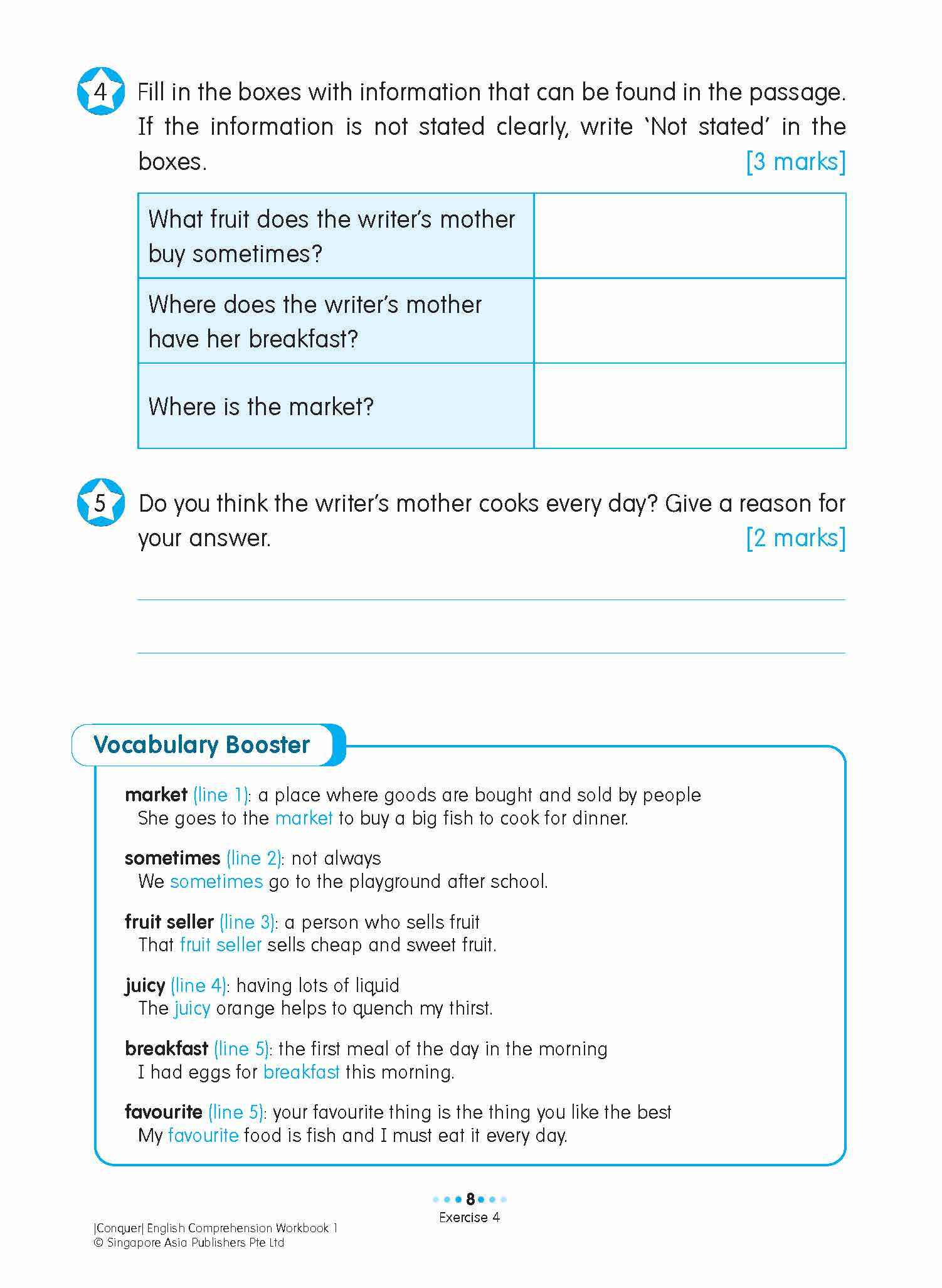 Conquer English Comprehension Workbook 1