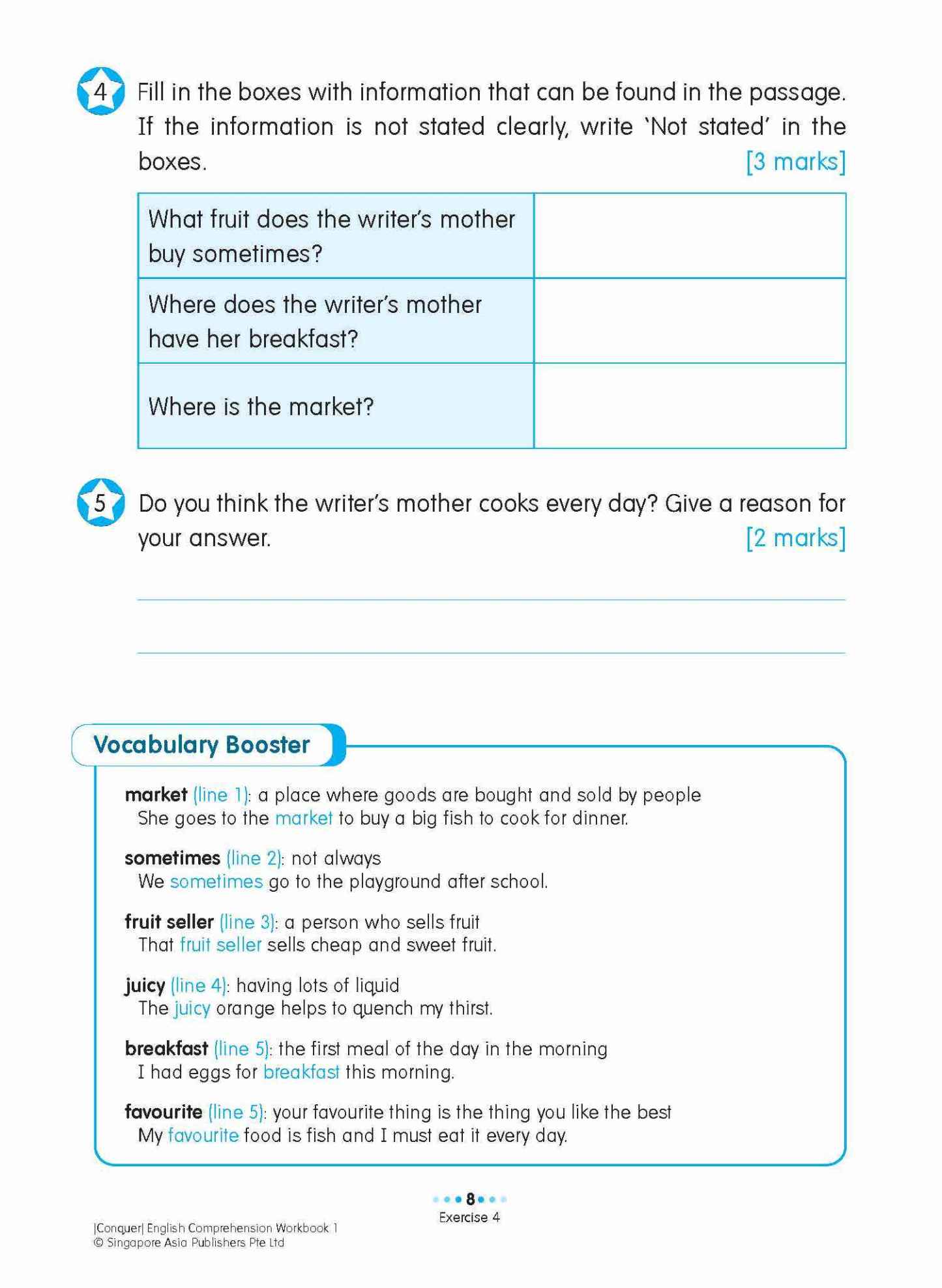Conquer English Comprehension Workbook 1