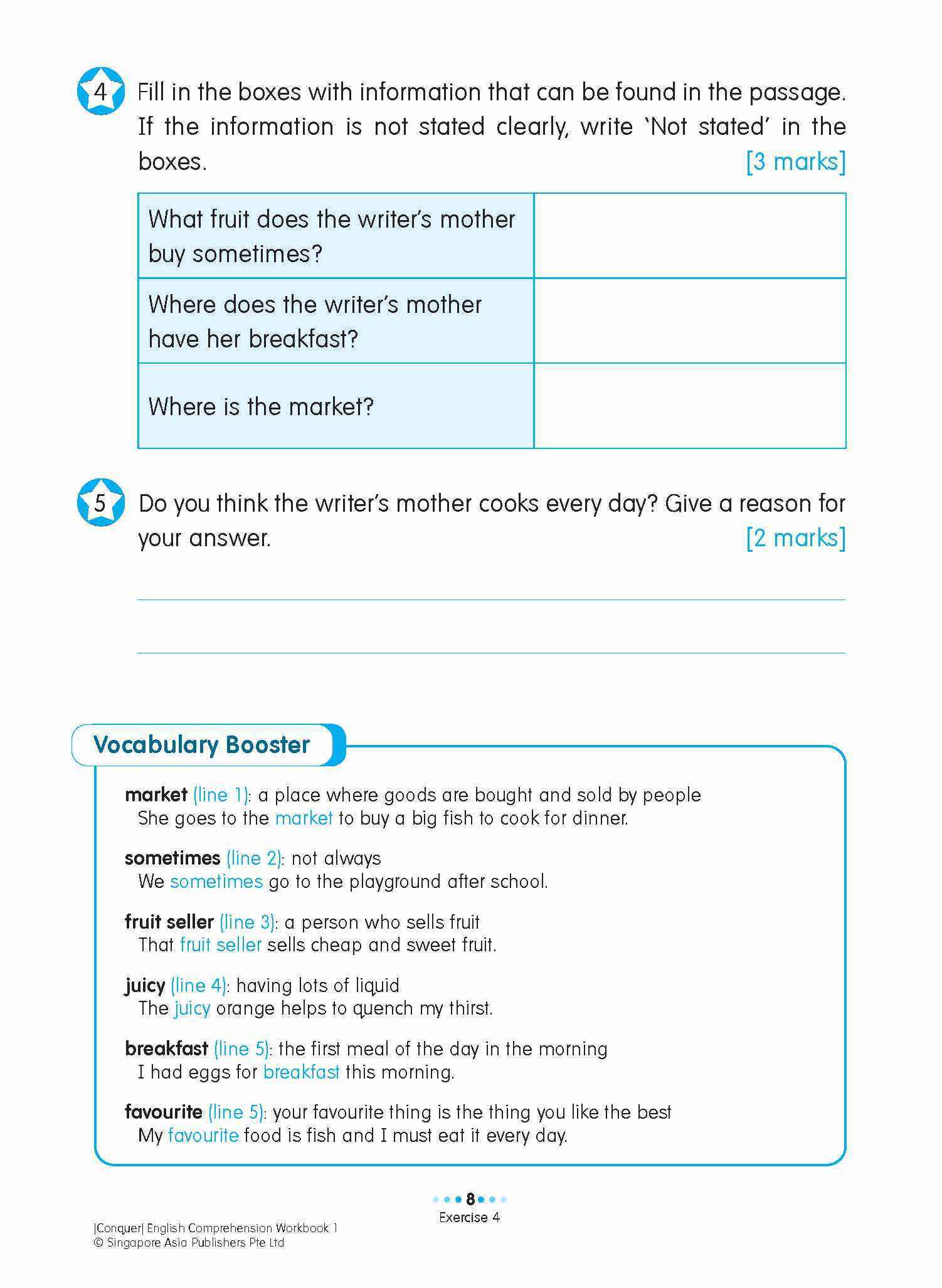 Conquer English Comprehension Workbook 1