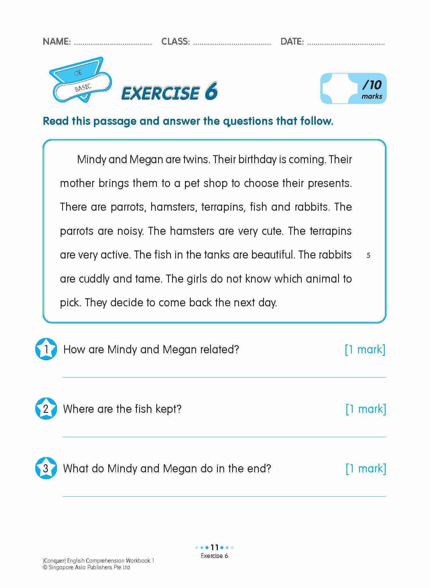 Conquer English Comprehension Workbook 1