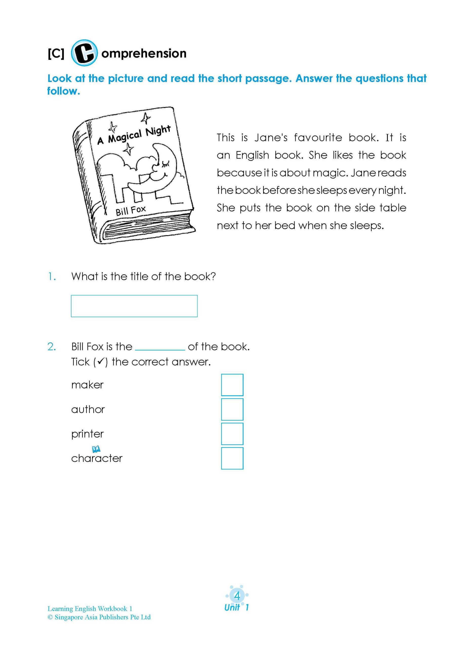LEARNING ENGLISH Workbook 1