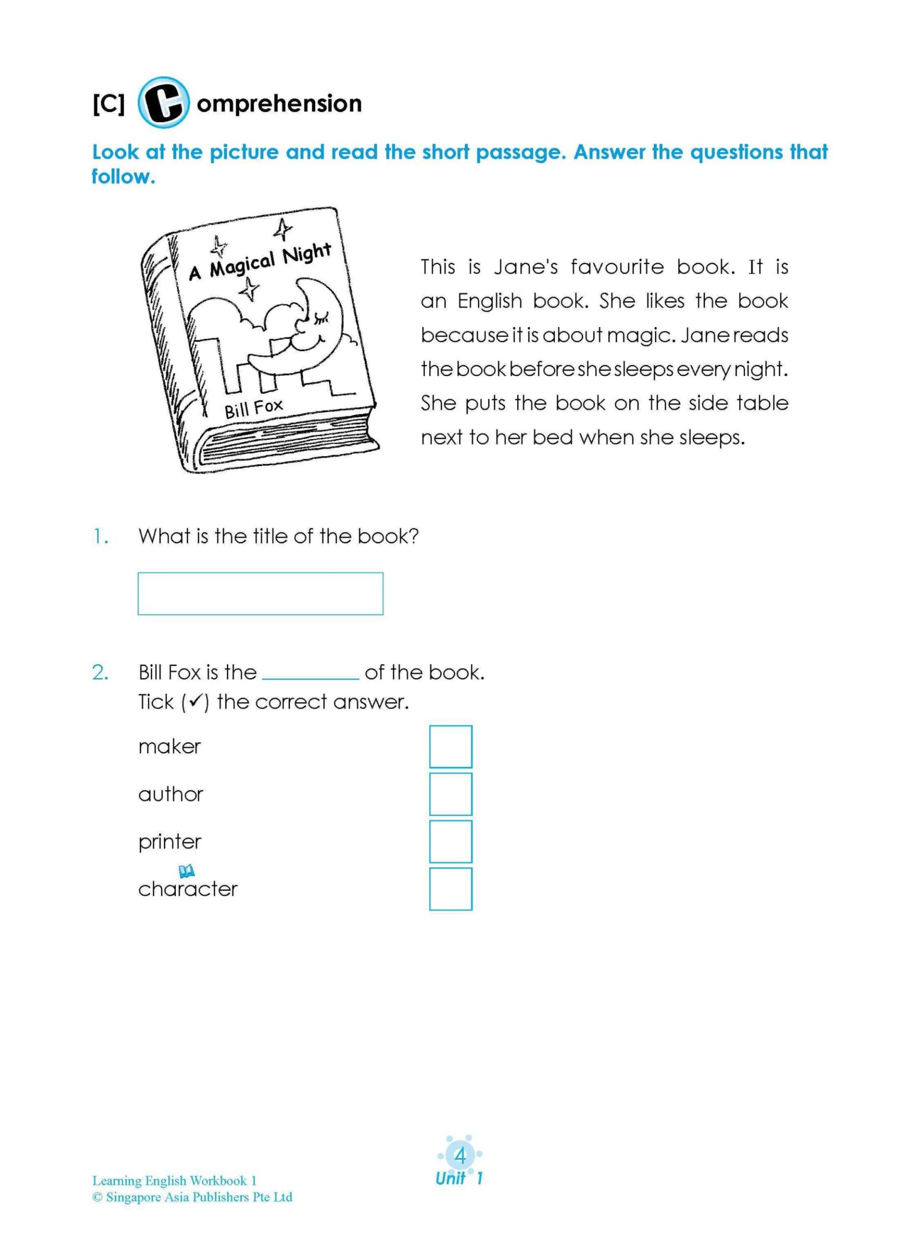 LEARNING ENGLISH Workbook 1