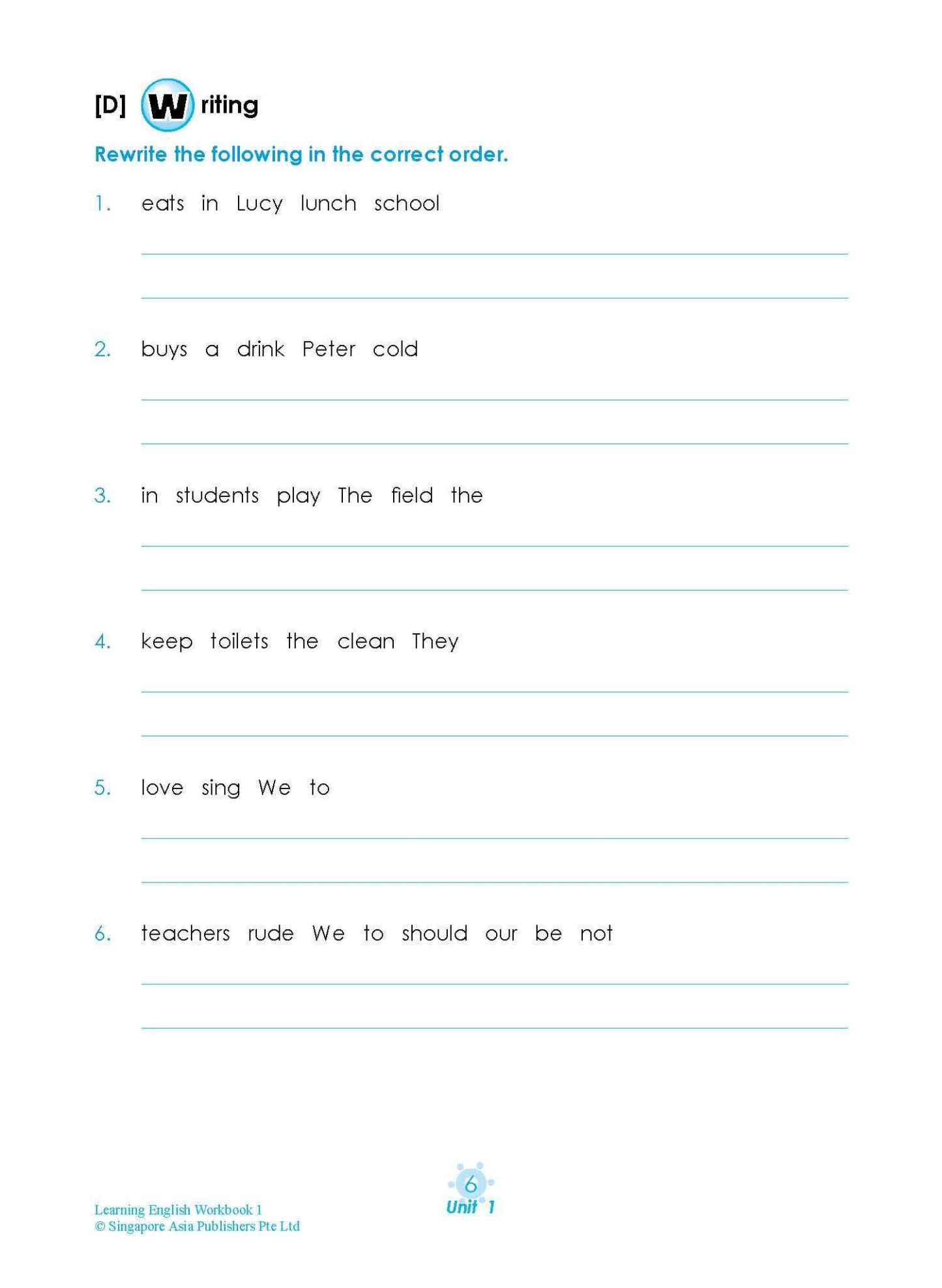 LEARNING ENGLISH Workbook 1