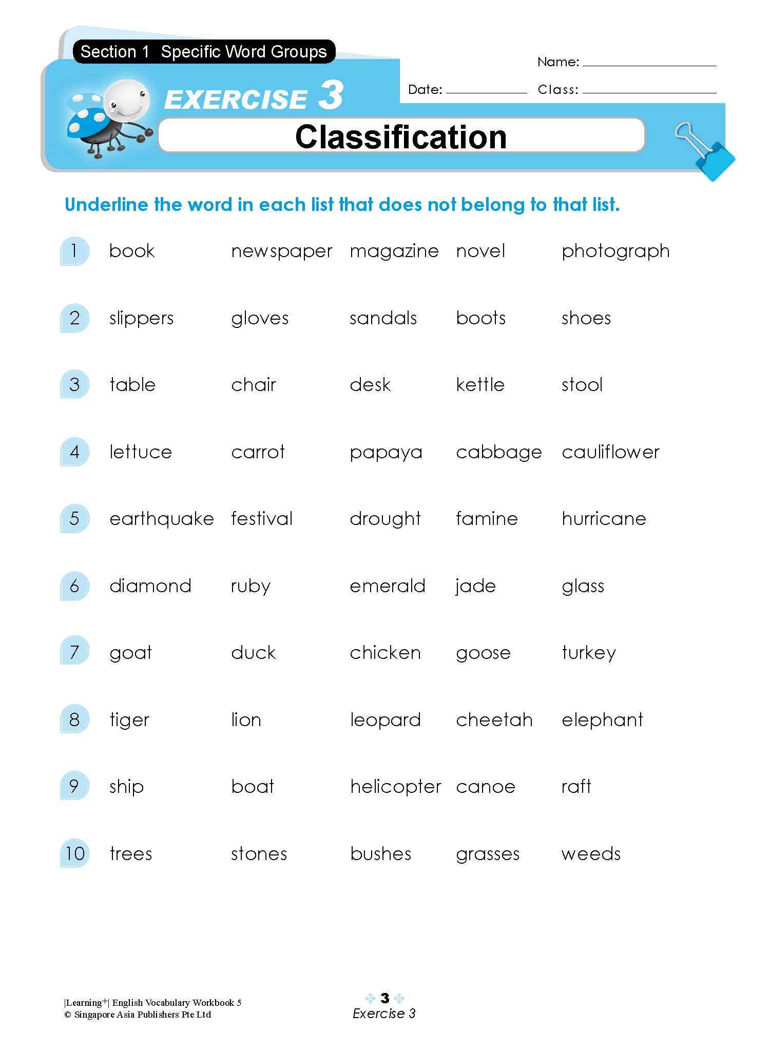 LEARNING+ ENGLISH VOCABULARY Workbook 5