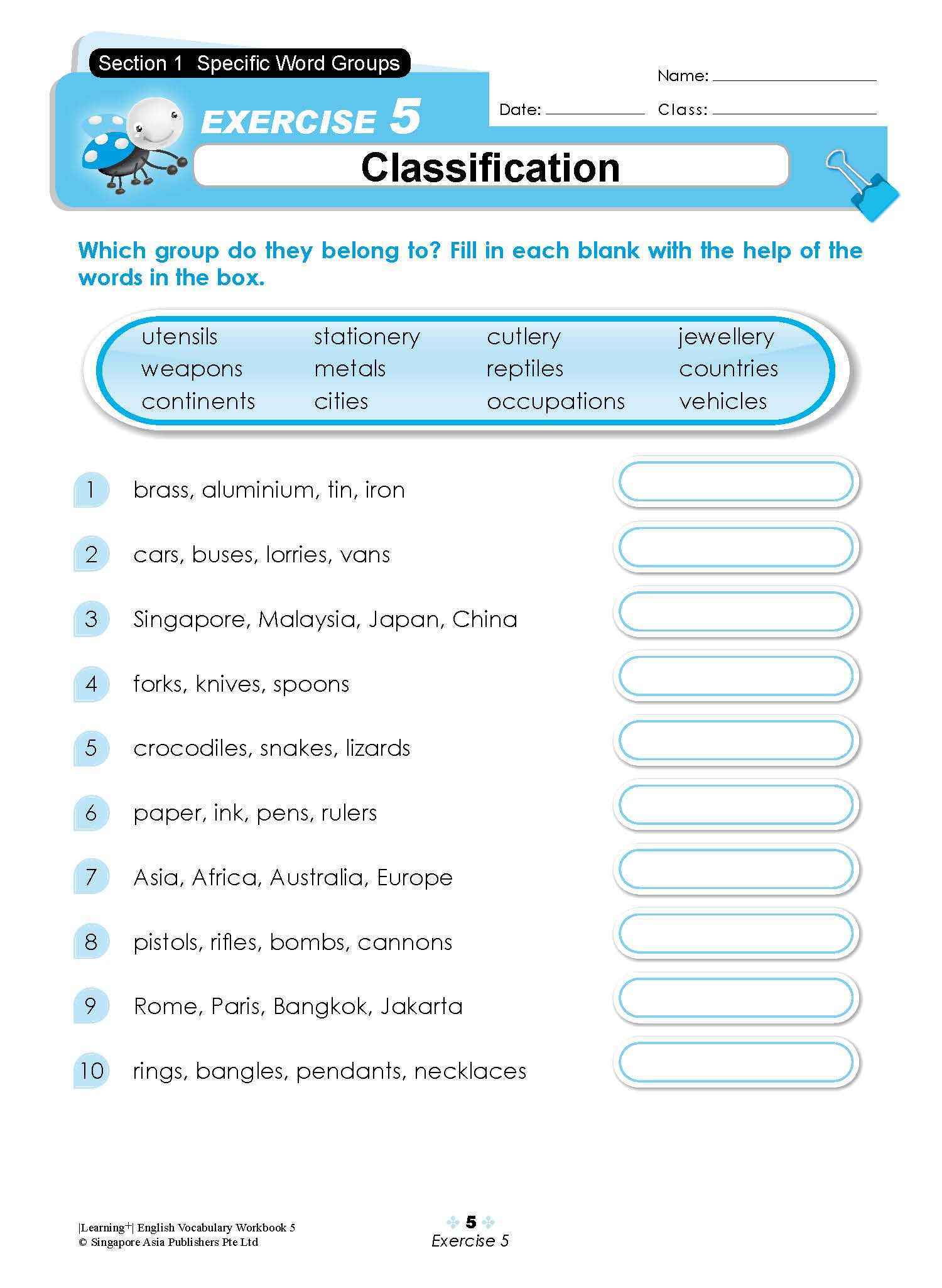 LEARNING+ ENGLISH VOCABULARY Workbook 5