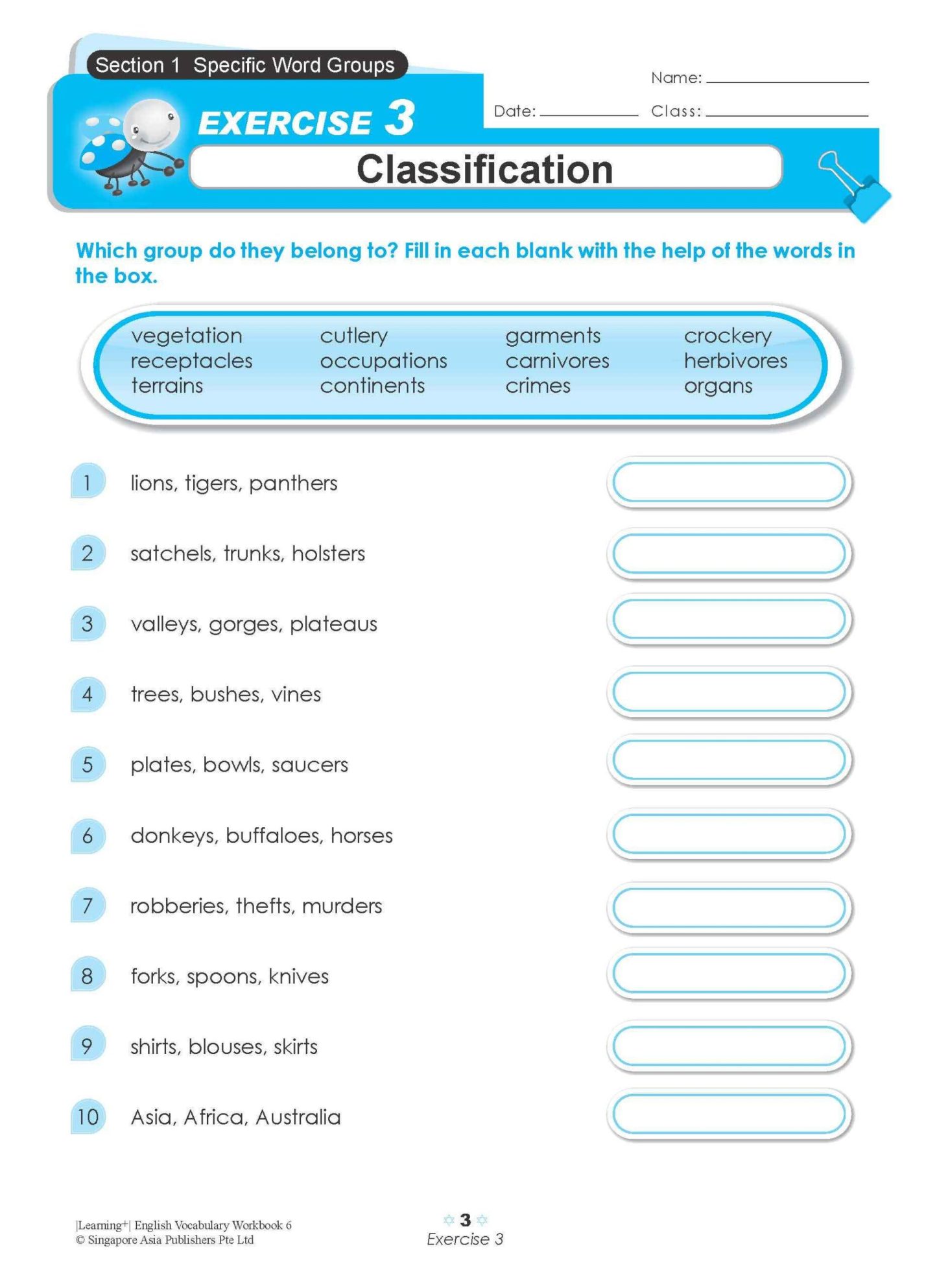 LEARNING+ ENGLISH VOCABULARY Workbook 6