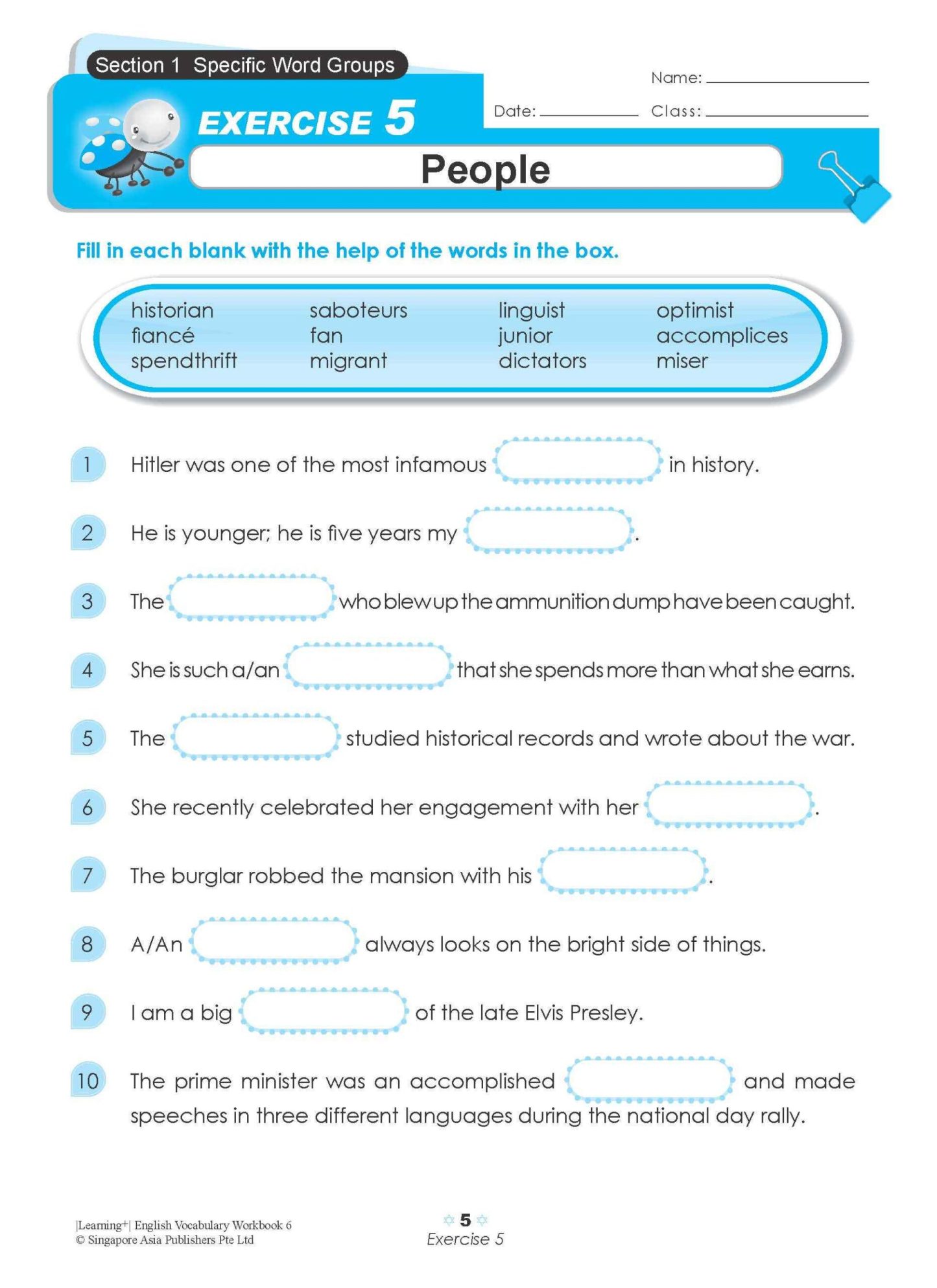 LEARNING+ ENGLISH VOCABULARY Workbook 6
