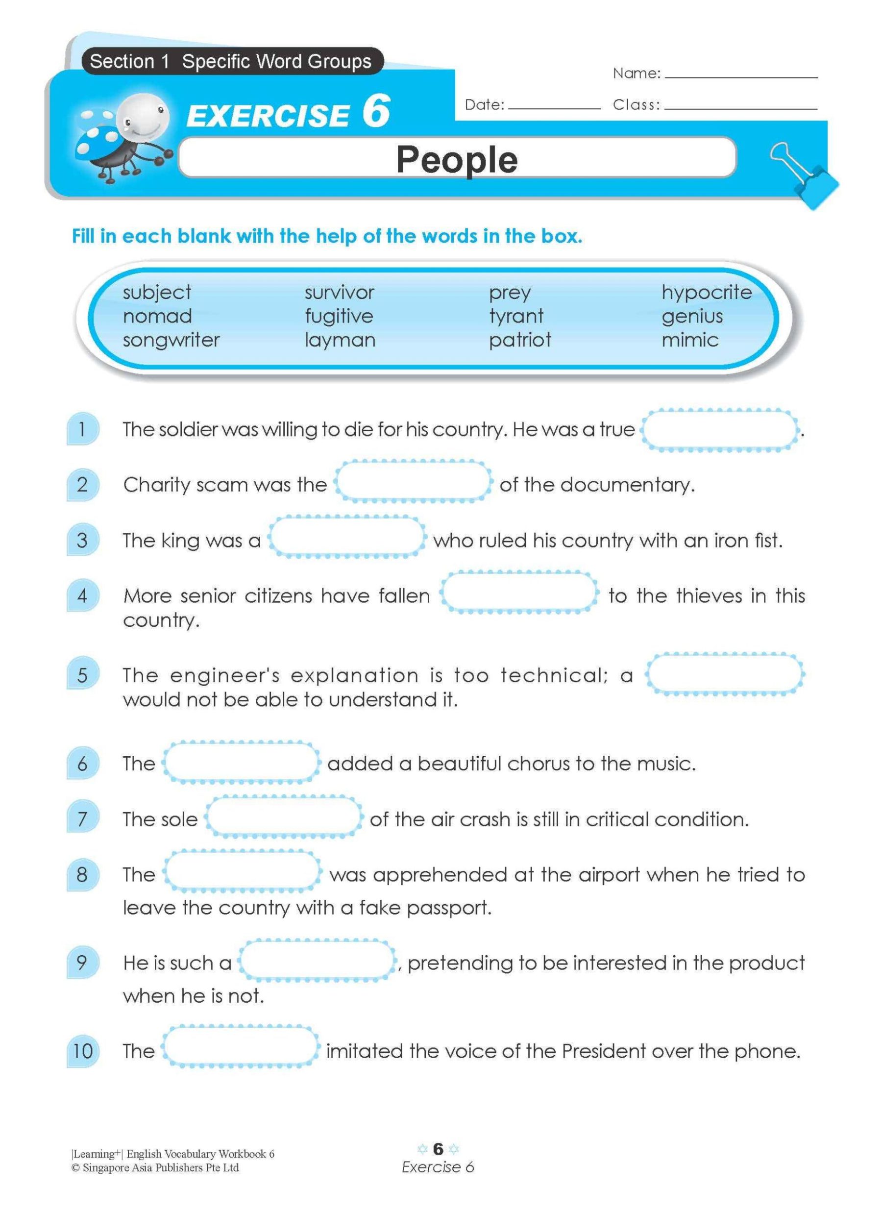 LEARNING+ ENGLISH VOCABULARY Workbook 6