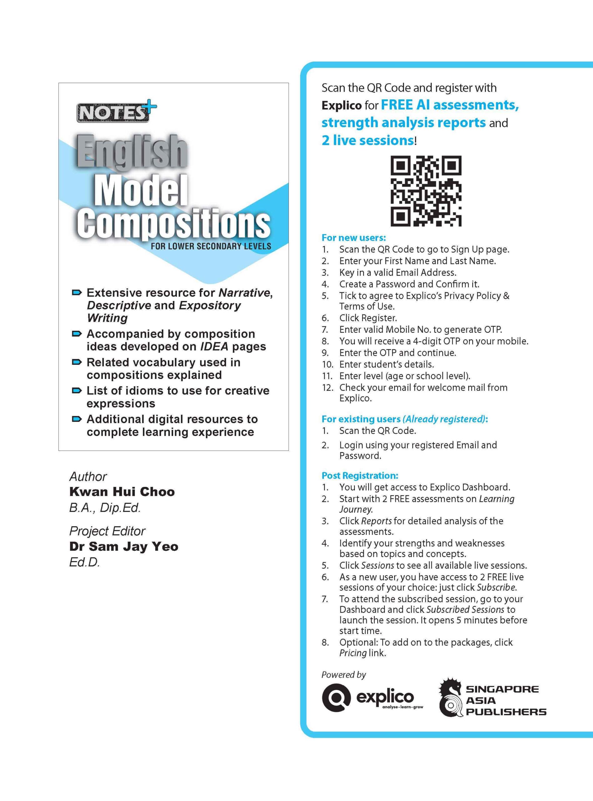 NOTES+ English Model Compositions FOR LOWER SECONDARY LEVELS