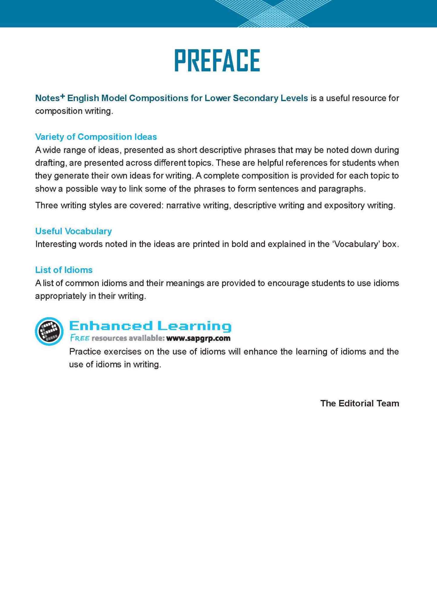 NOTES+ English Model Compositions FOR LOWER SECONDARY LEVELS