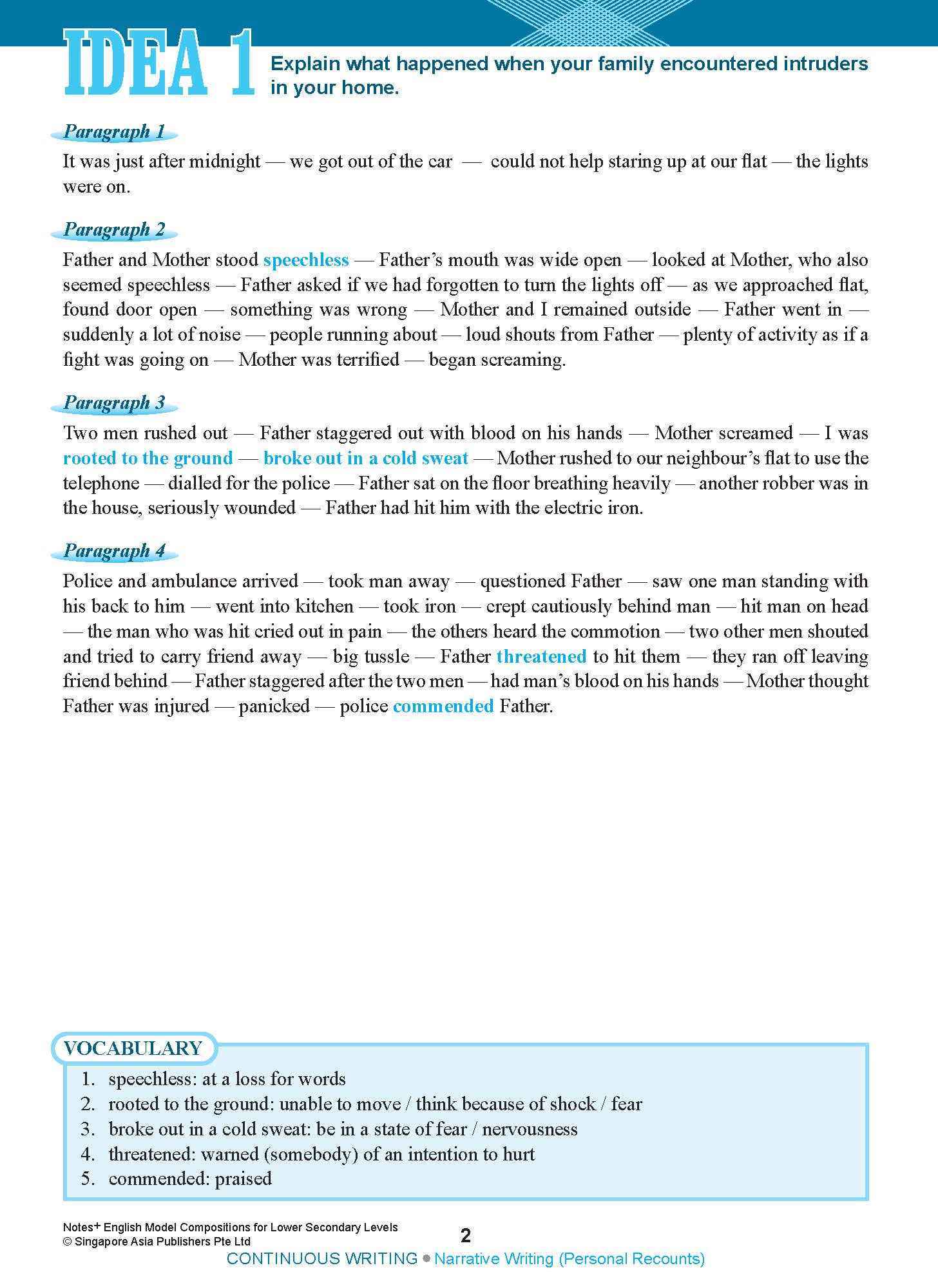NOTES+ English Model Compositions FOR LOWER SECONDARY LEVELS