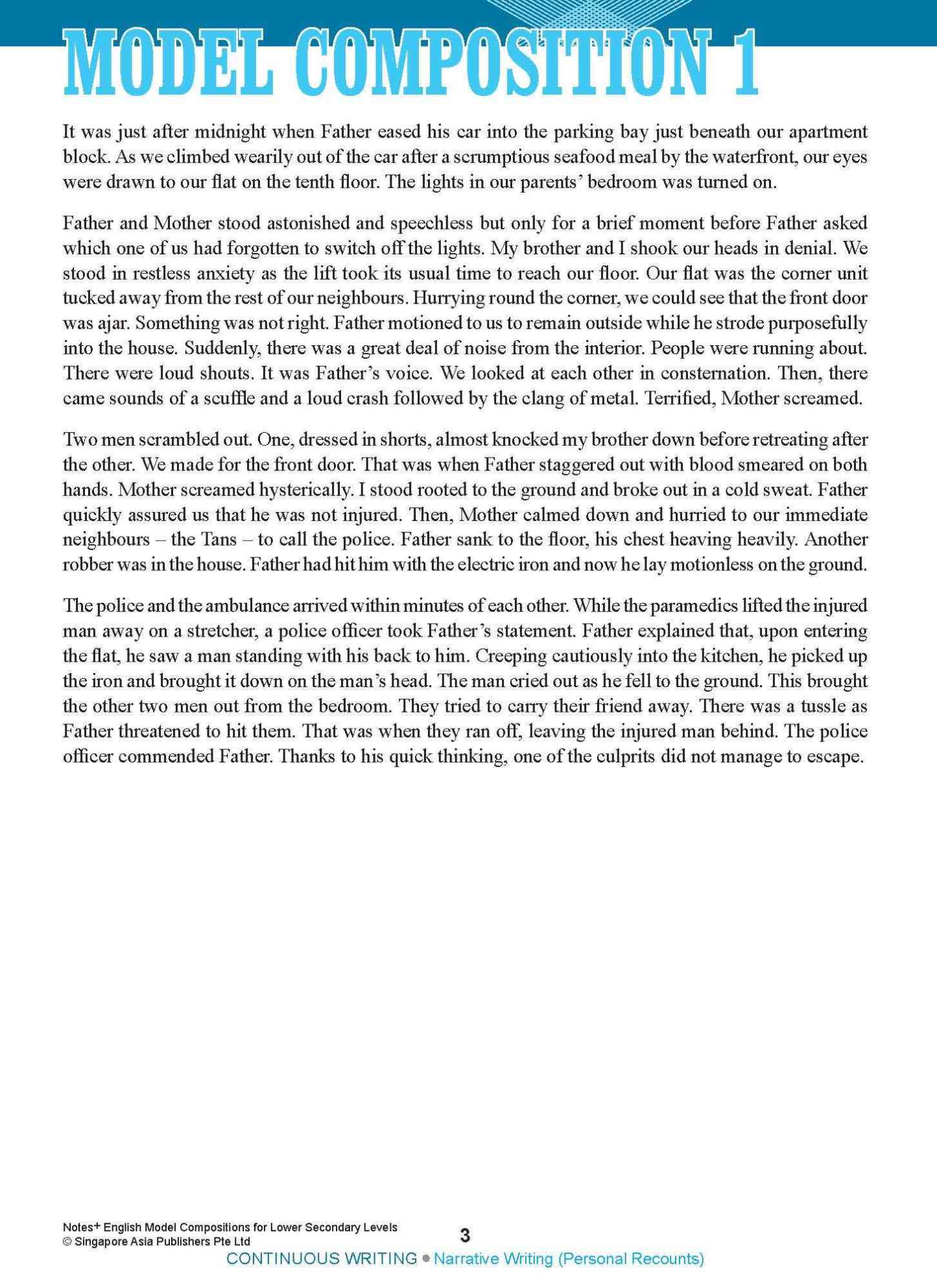 NOTES+ English Model Compositions FOR LOWER SECONDARY LEVELS