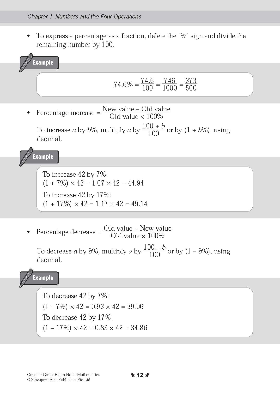Conquer QUICK EXAM NOTES MATHEMATICS
