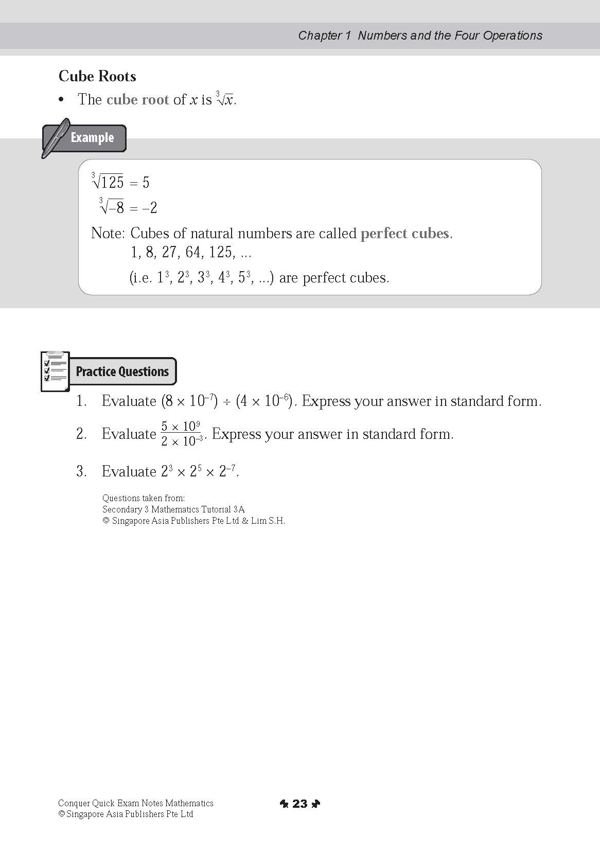 Conquer QUICK EXAM NOTES MATHEMATICS