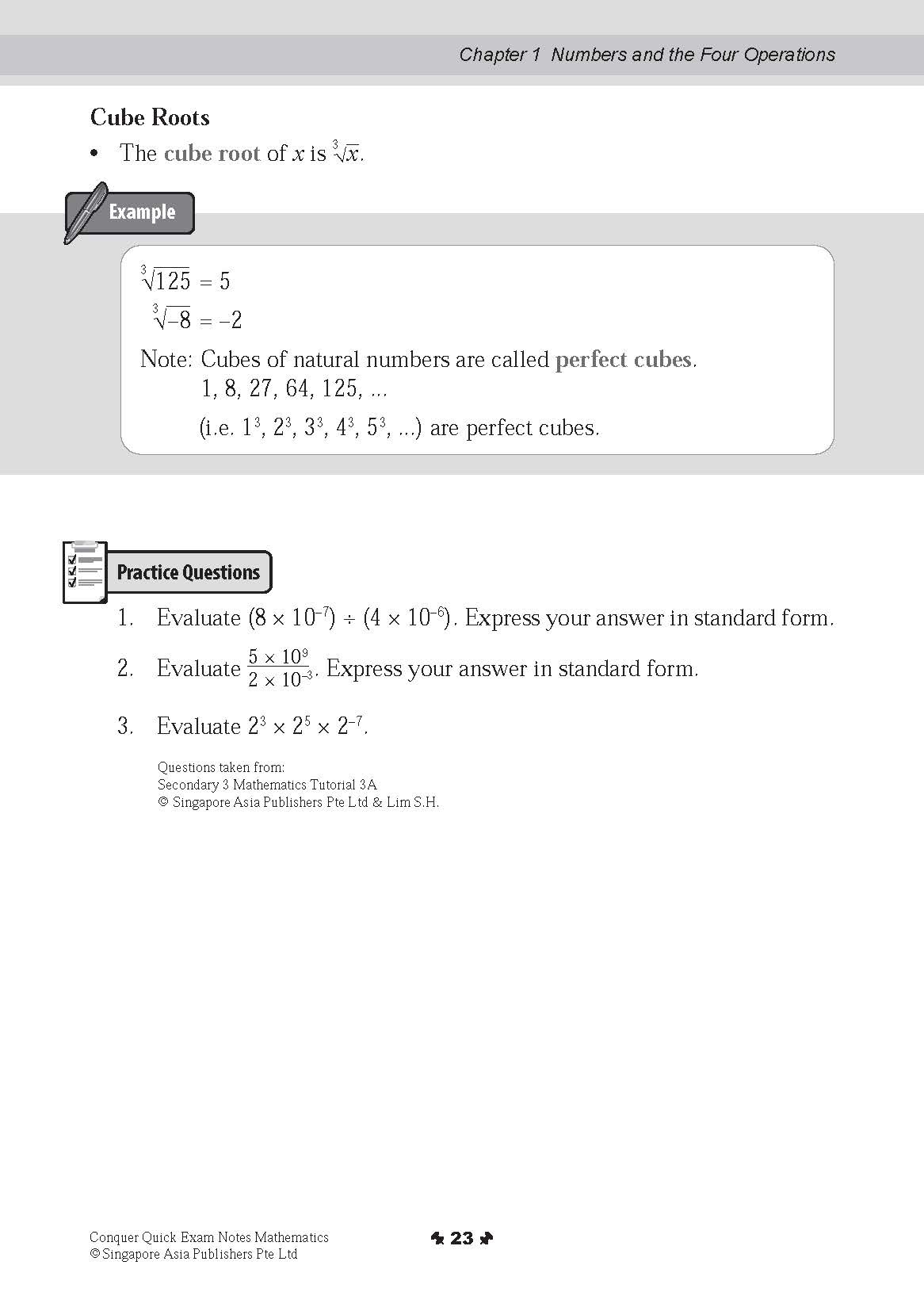 Conquer QUICK EXAM NOTES MATHEMATICS