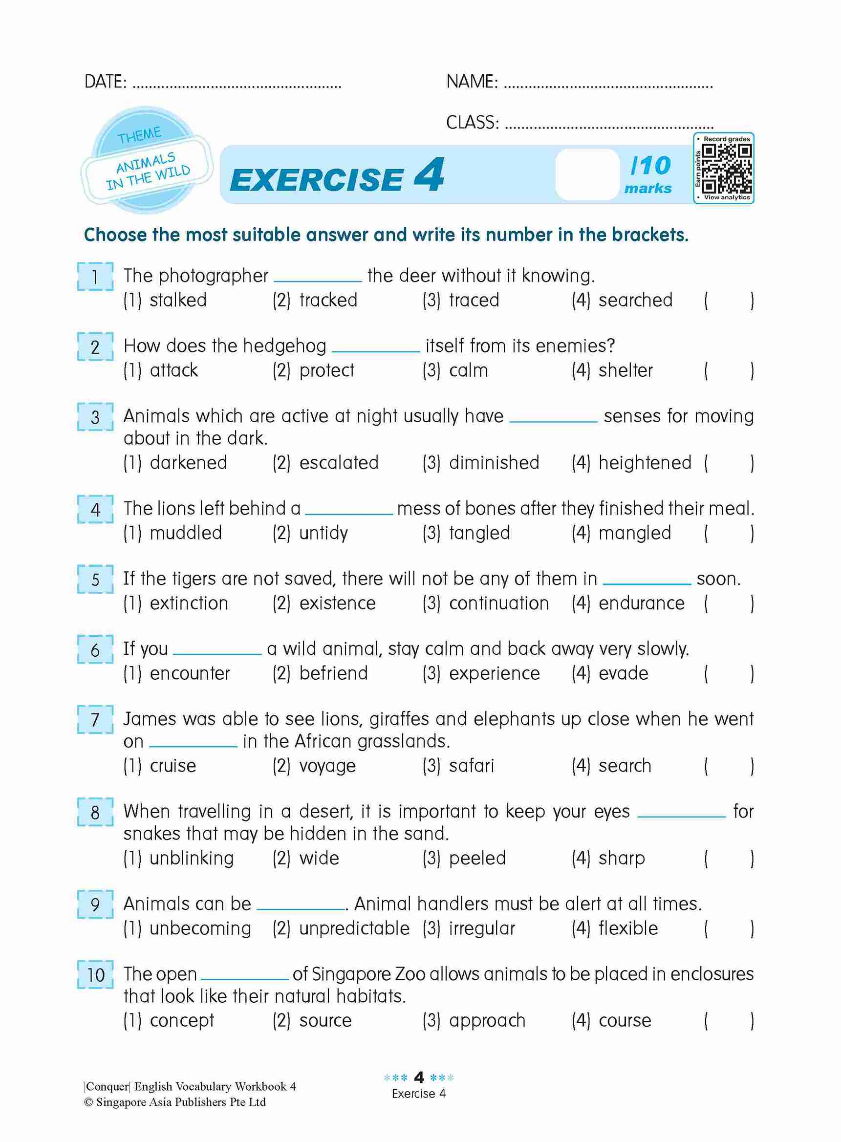 Conquer English Vocabulary Workbook 4