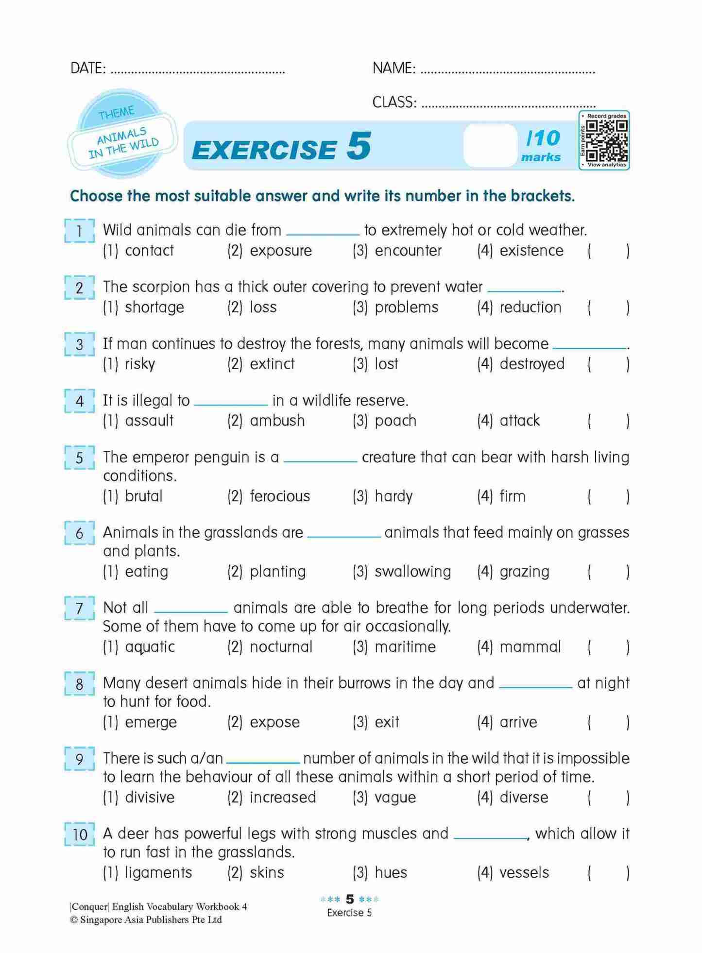 Conquer English Vocabulary Workbook 4