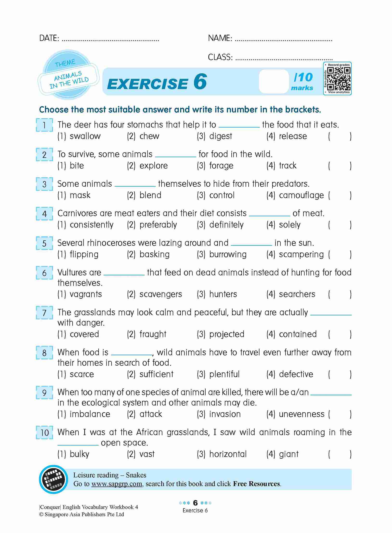 Conquer English Vocabulary Workbook 4