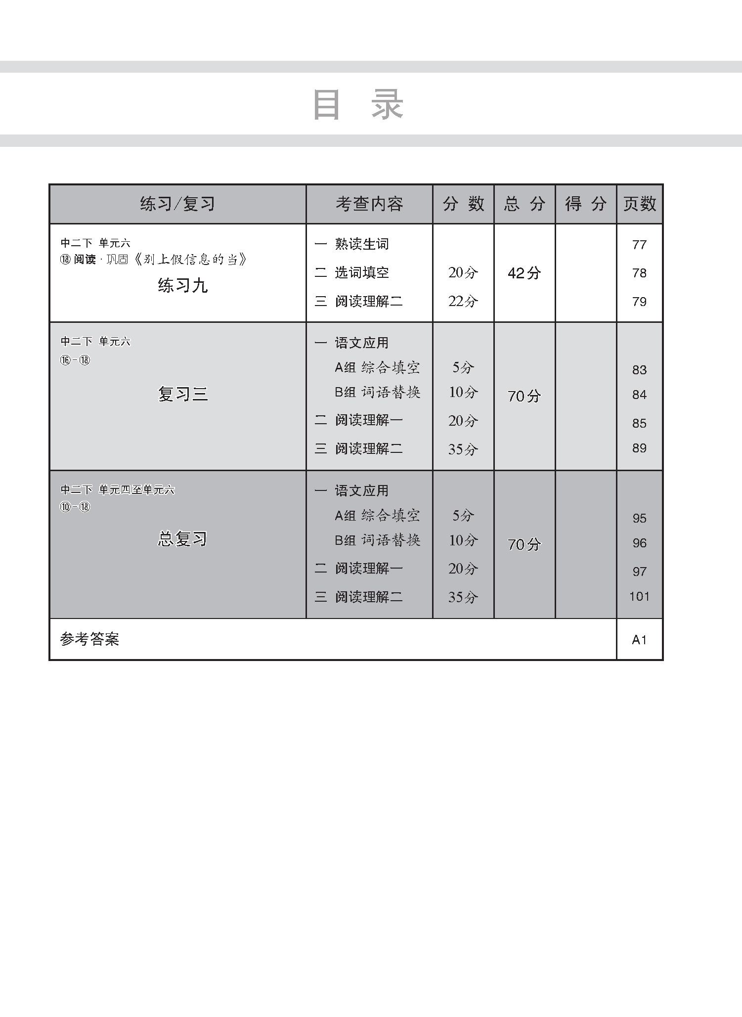 中学二年级 G3华文 每课必练 (二下) / Topical Lesson Practice For Secondary 2B [G3 Chinese]